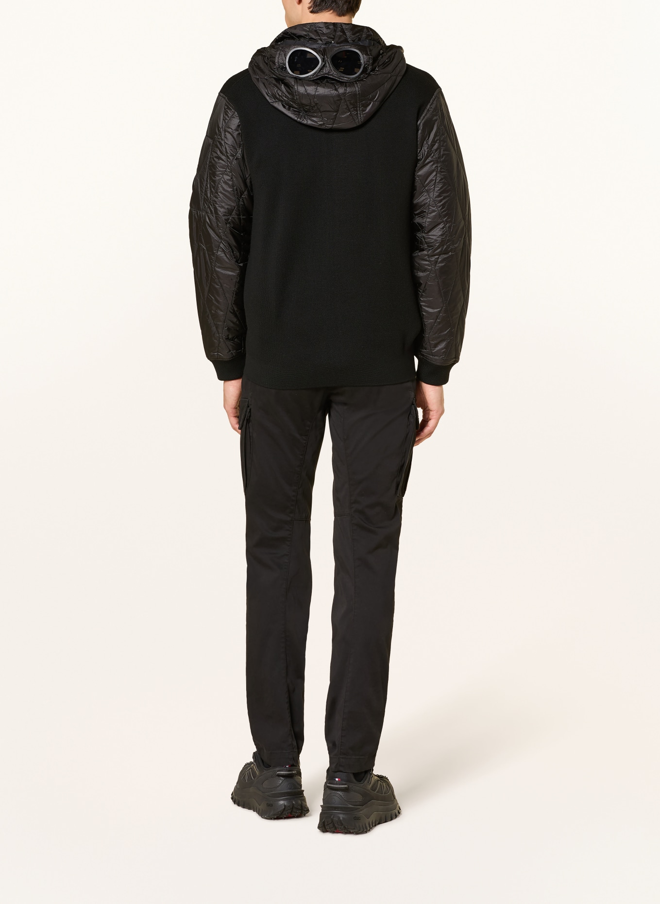 C.P. COMPANY Jacke im Materialmix: SCHWARZ