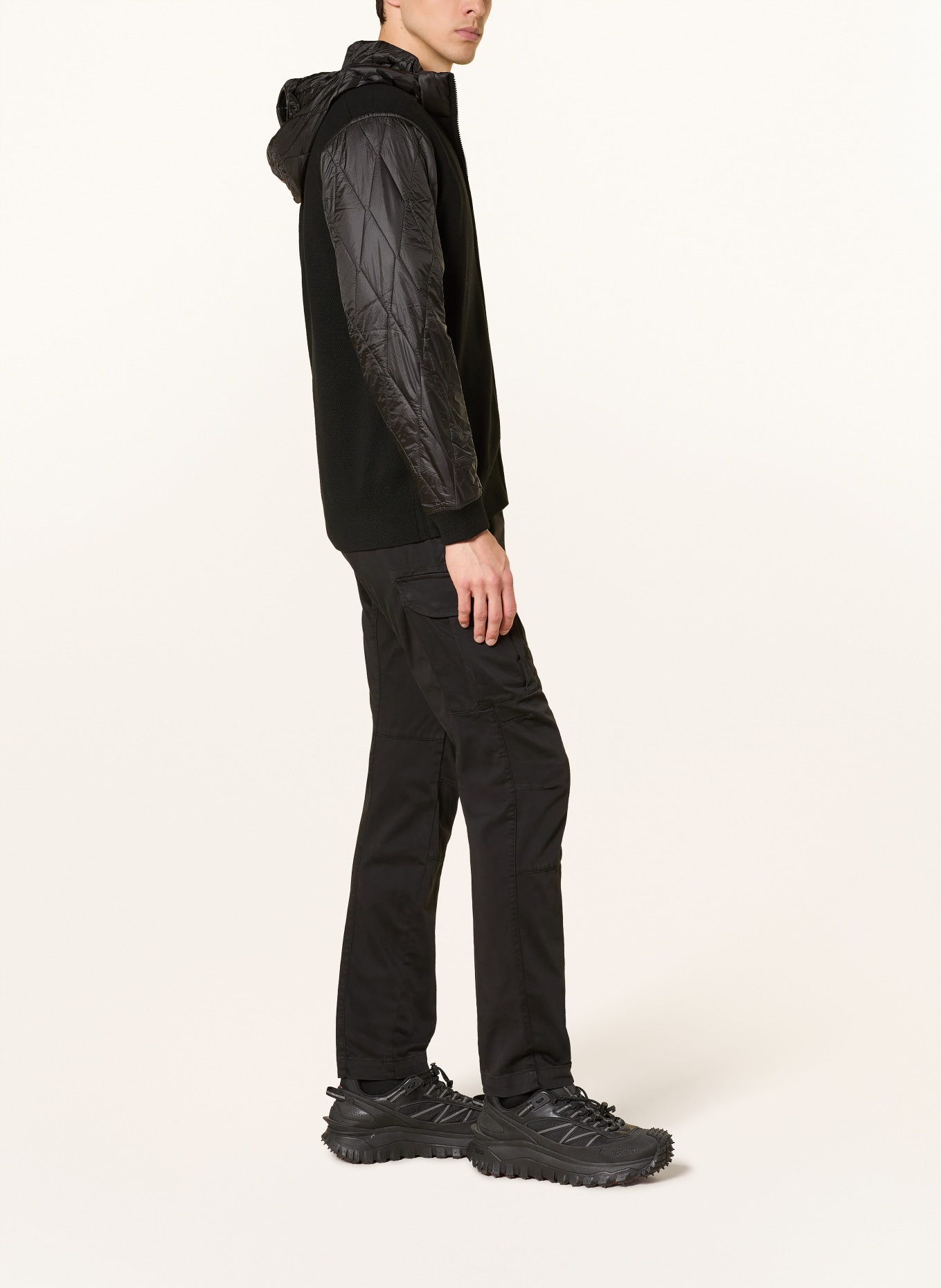 C.P. COMPANY Jacke im Materialmix: SCHWARZ