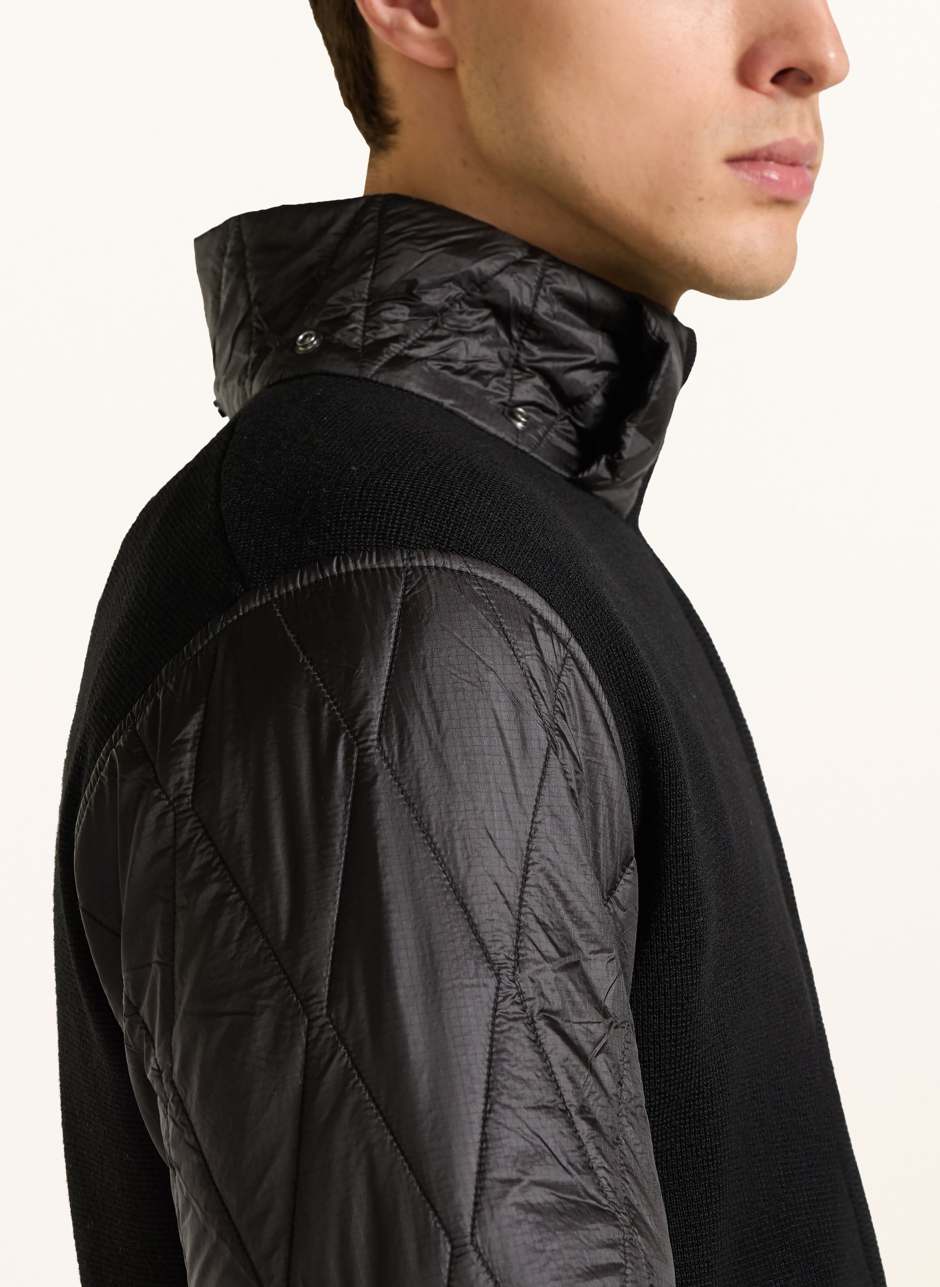C.P. COMPANY Jacke im Materialmix: SCHWARZ