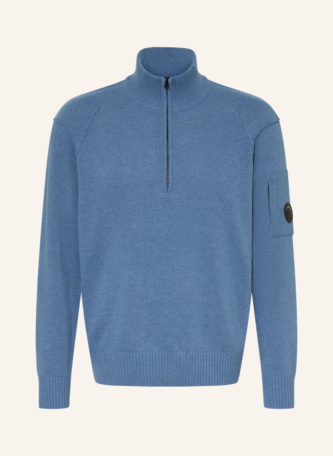 C.P. COMPANY Half-zip sweater: LIGHT BLUE