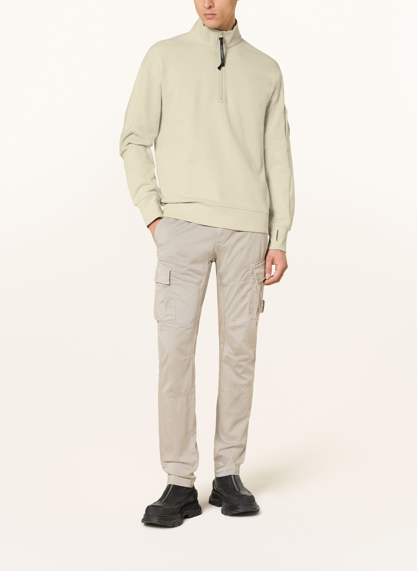 C.P. COMPANY Half-zip sweatshirt: BEIGE
