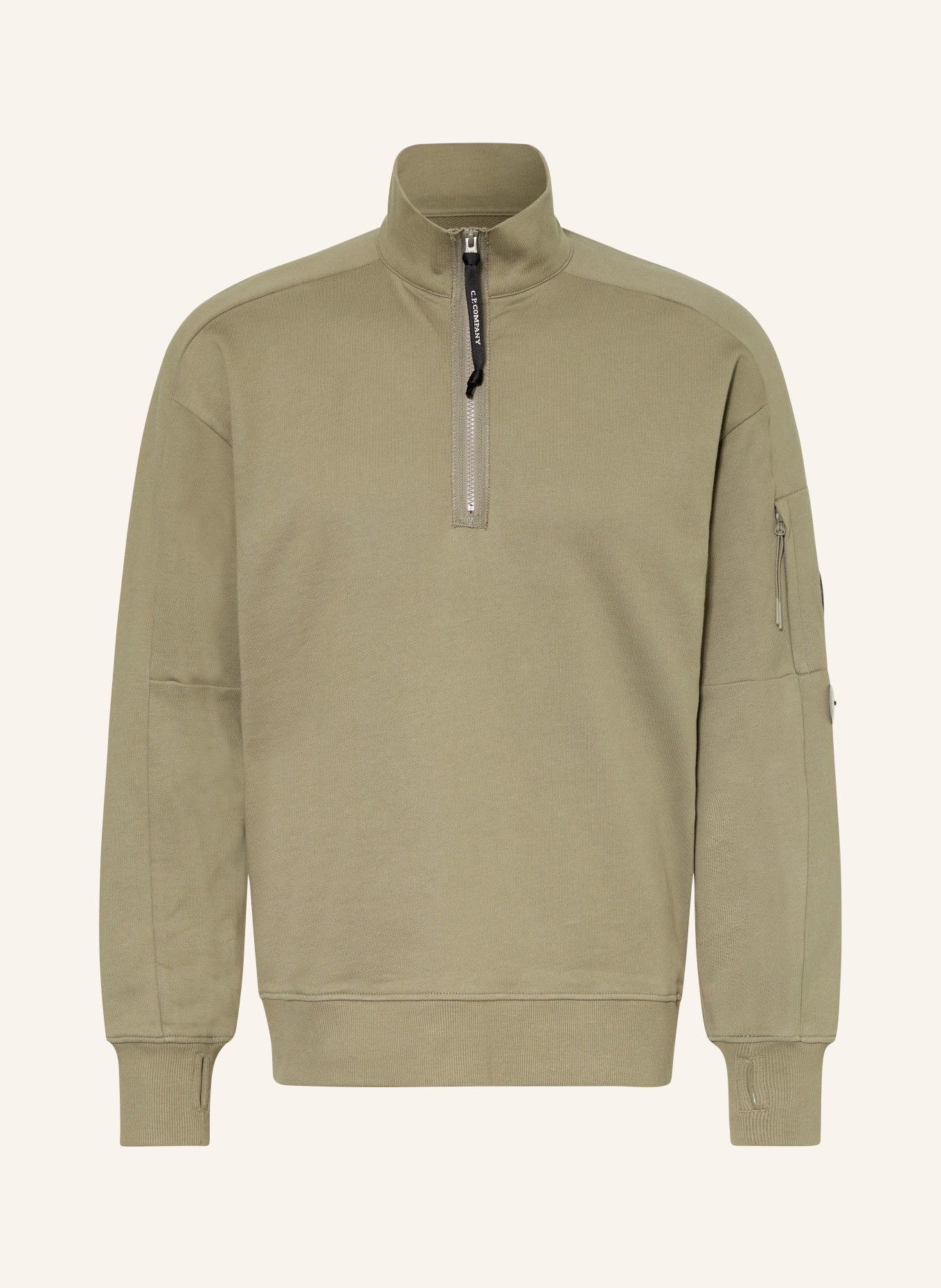 C.P. COMPANY Half-zip sweatshirt: KHAKI