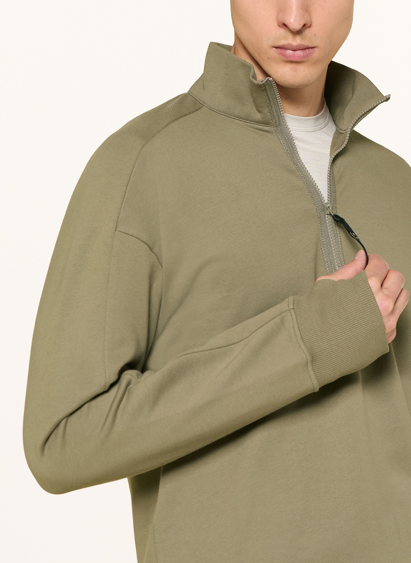 C.P. COMPANY Half-zip sweatshirt: KHAKI