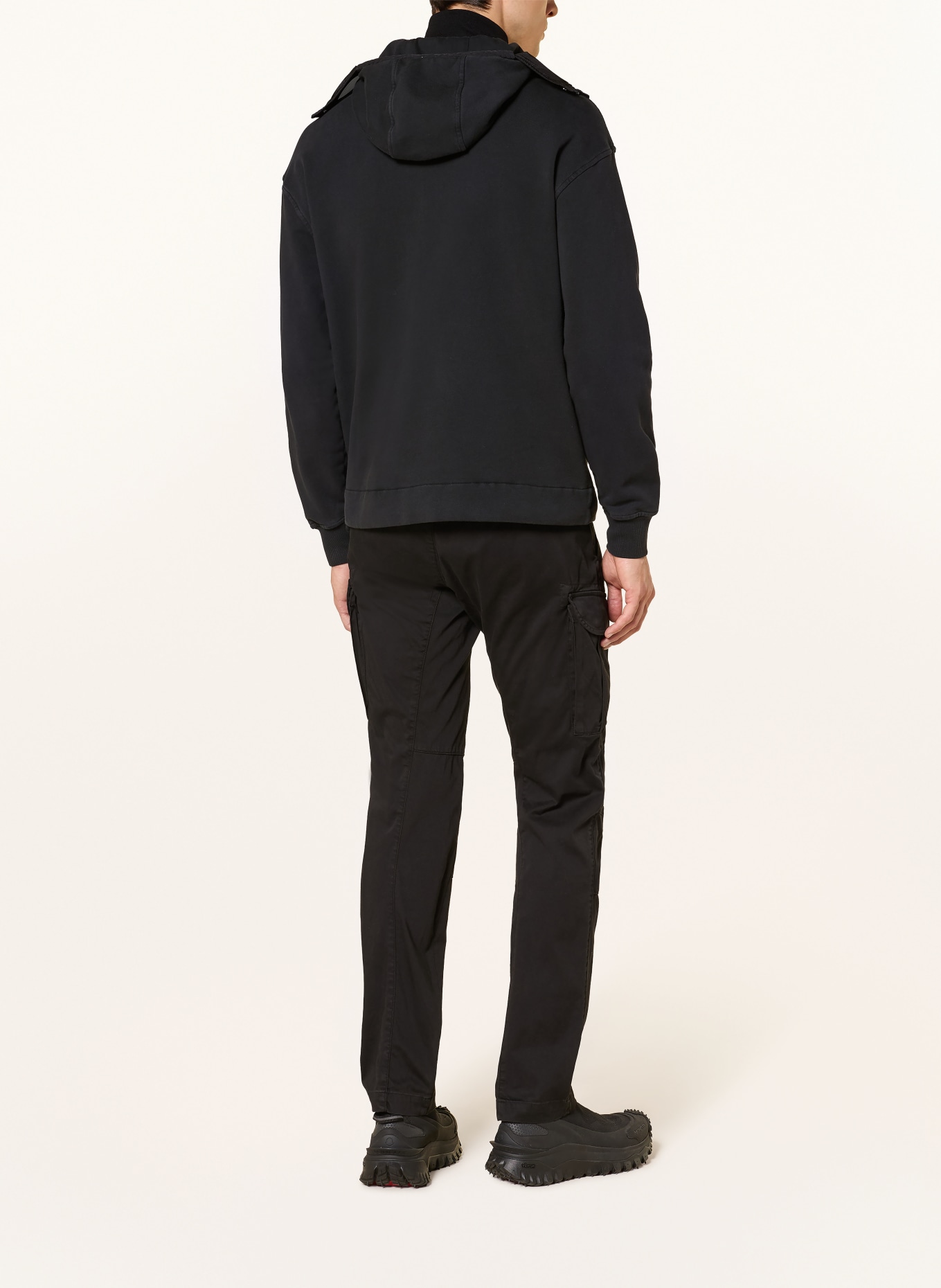 C.P. COMPANY Zip-up sweatshirt: BLACK