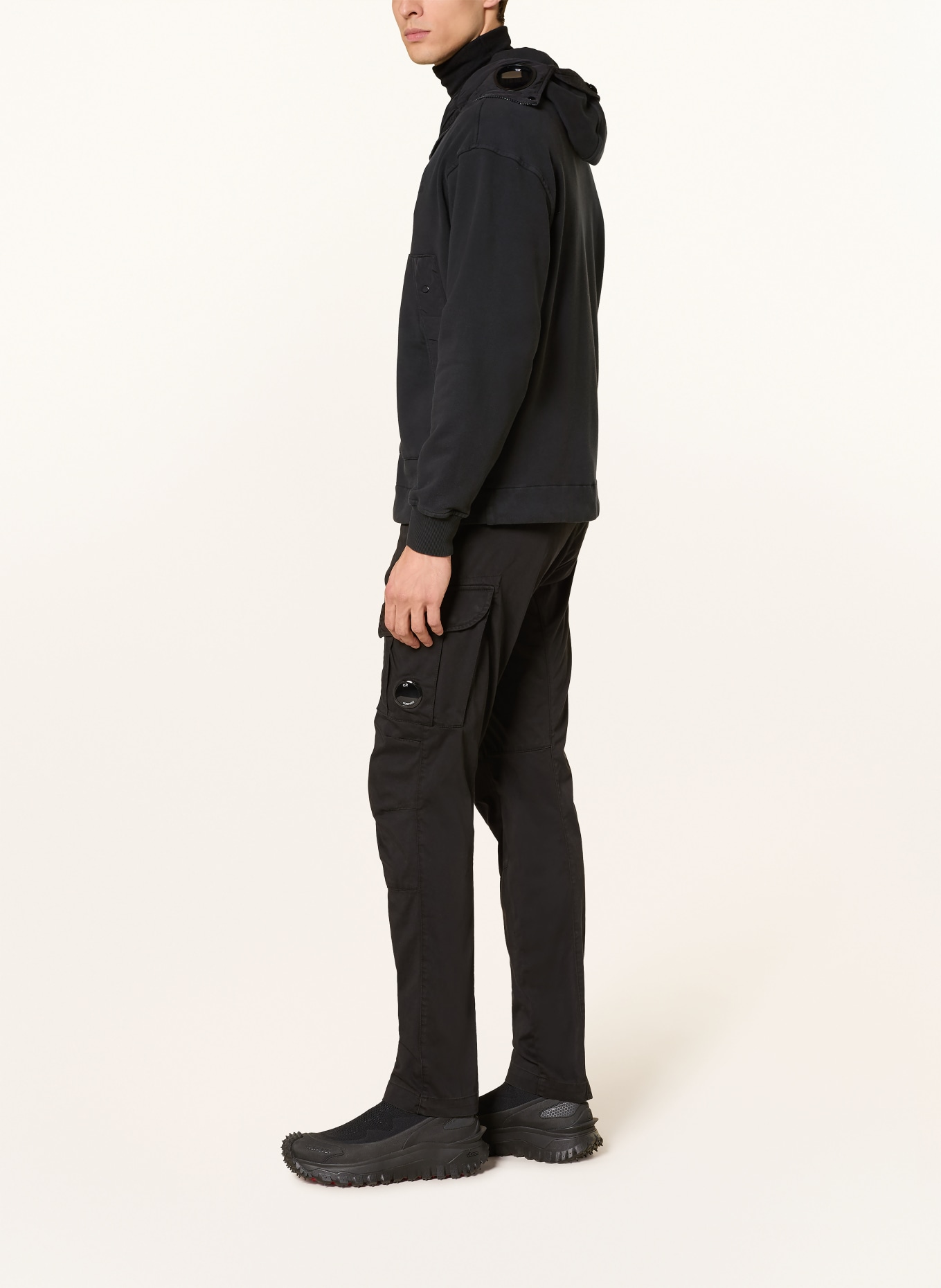 C.P. COMPANY Zip-up sweatshirt: BLACK