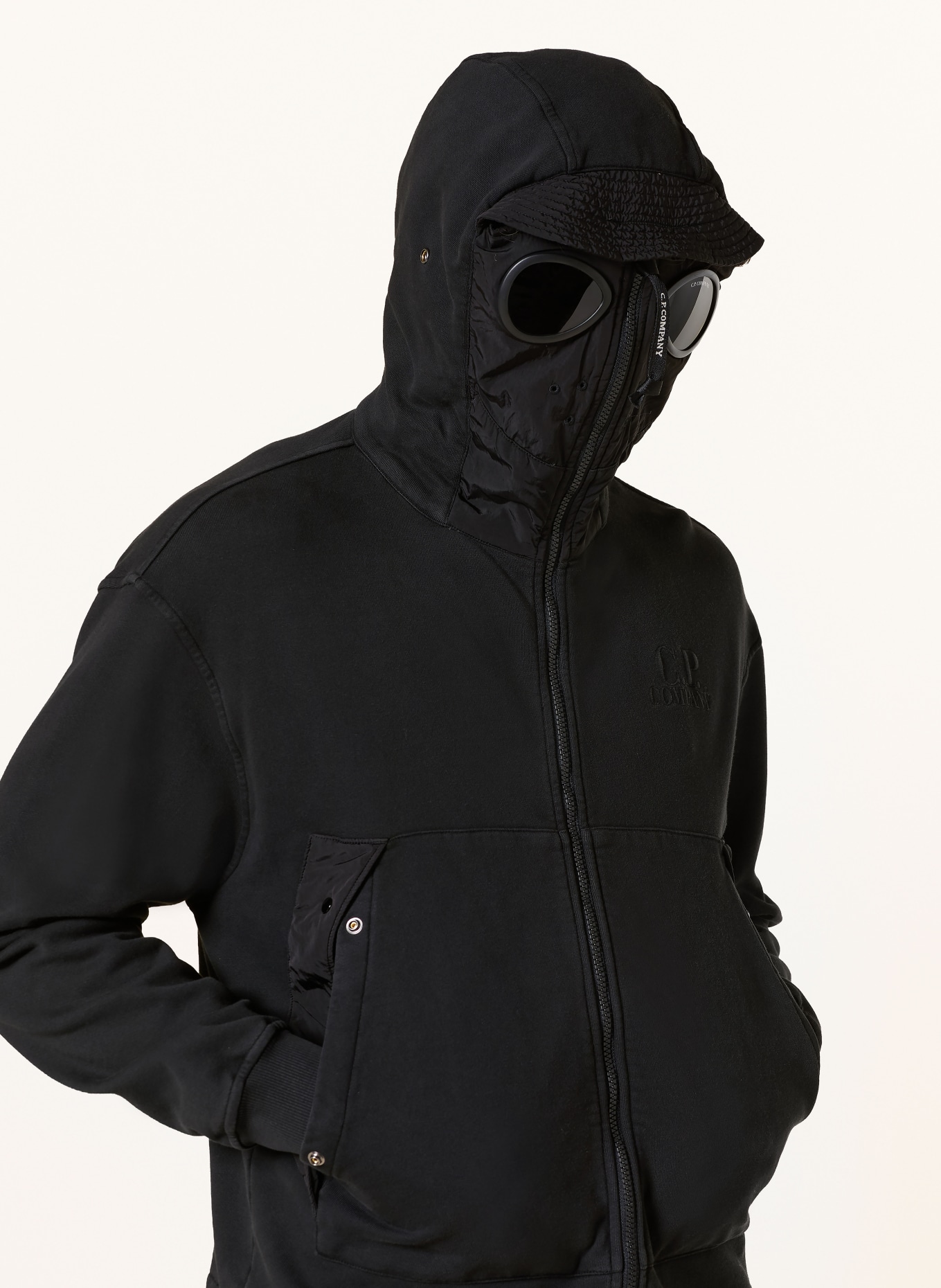 C.P. COMPANY Zip-up sweatshirt: BLACK