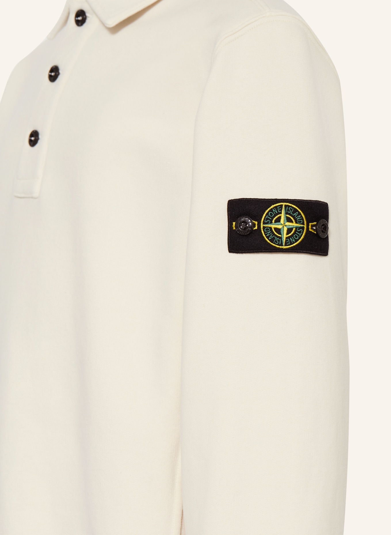 STONE ISLAND JUNIOR Koszulka polo z dzianiny dresowej: KREMOWY