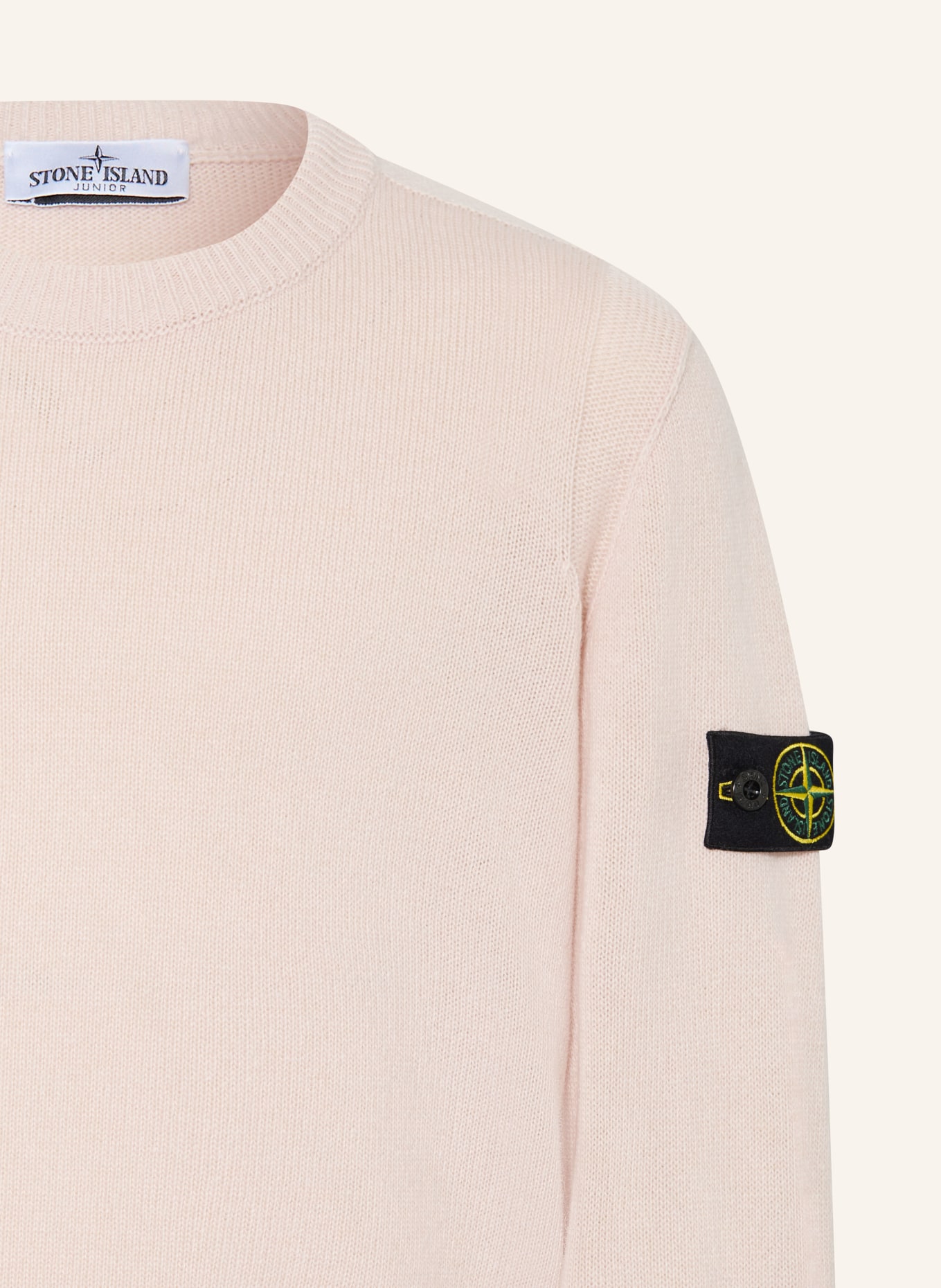 STONE ISLAND JUNIOR Sweter: BLADORÓŻOWY