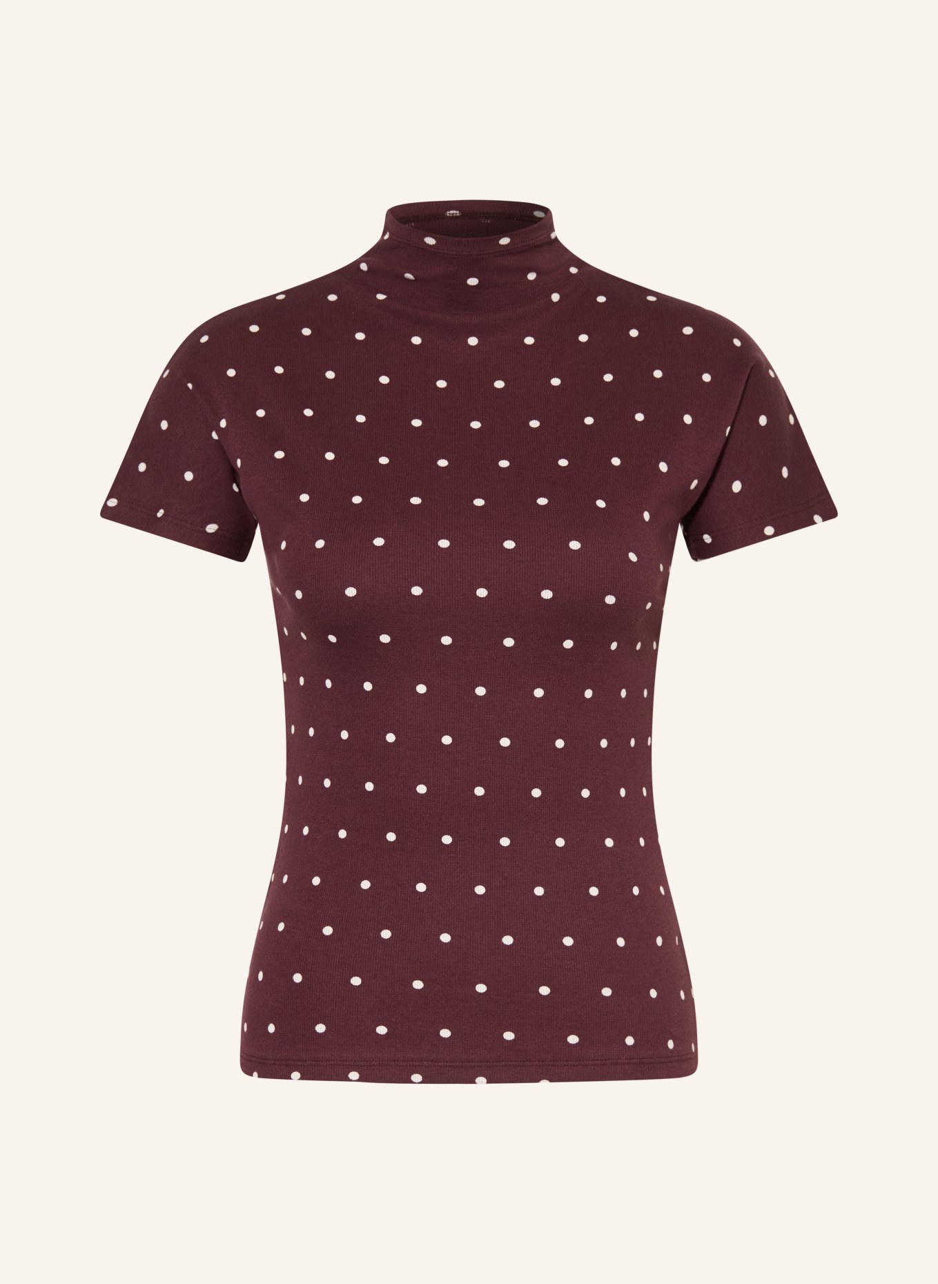 Marc O'Polo DENIM T-shirt: ROUGE FONCÉ / ÉCRU