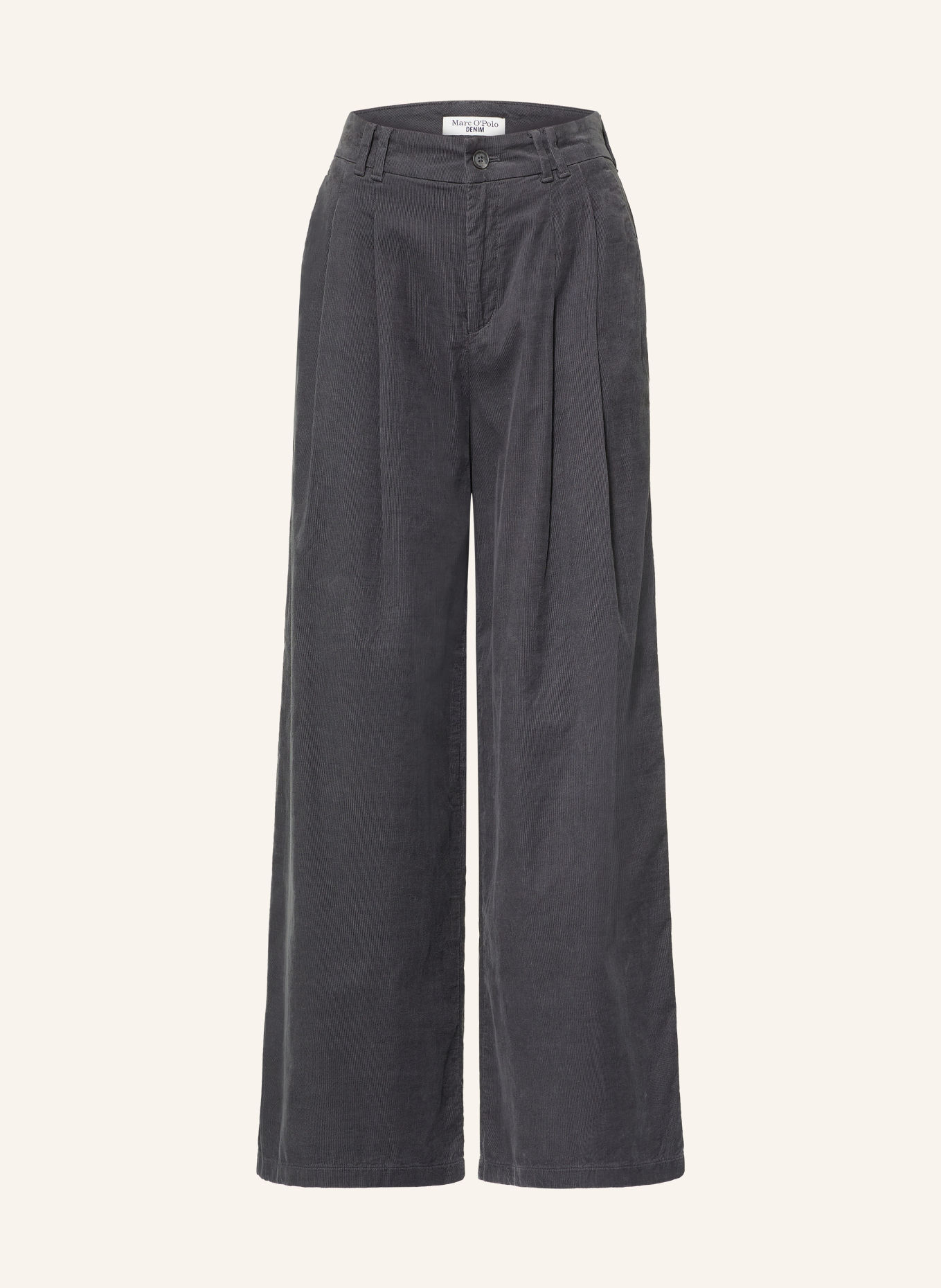 Marc O'Polo DENIM Marlenehose aus Cord: DUNKELGRAU