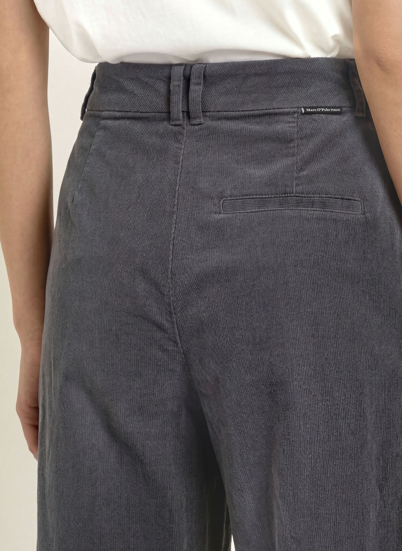 Marc O'Polo DENIM Marlenehose aus Cord: DUNKELGRAU