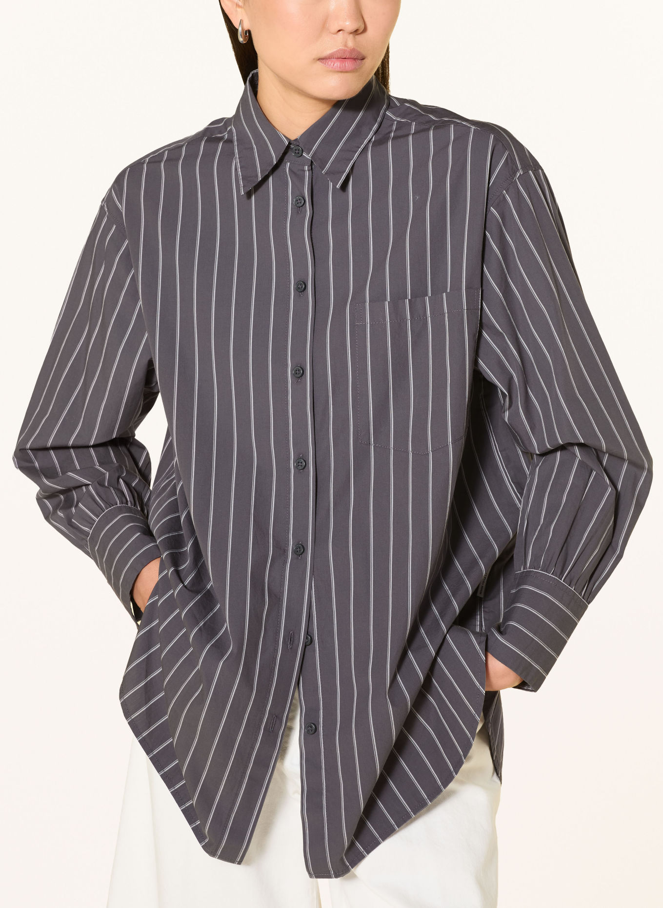 Marc O'Polo DENIM Shirt blouse: GRAY / LIGHT GRAY