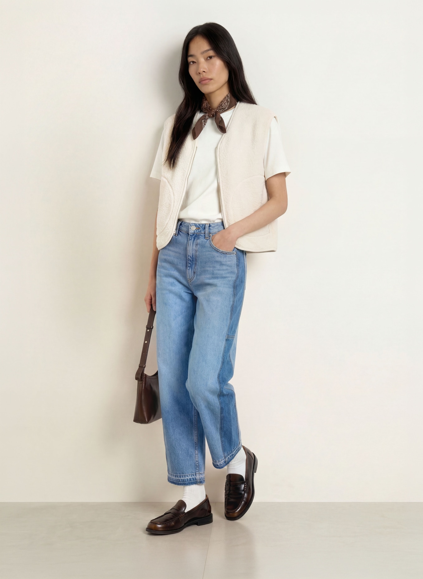 Marc O'Polo DENIM Plush Vest: CREAM