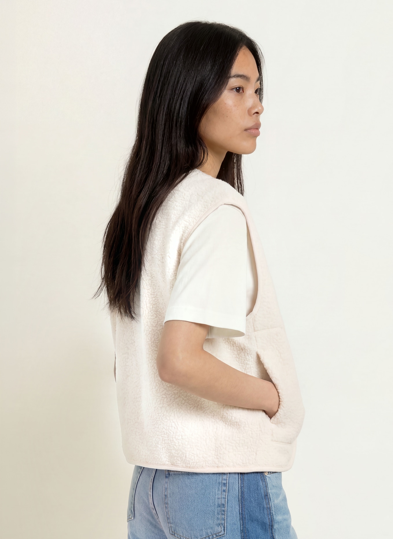 Marc O'Polo DENIM Plush Vest: CREAM
