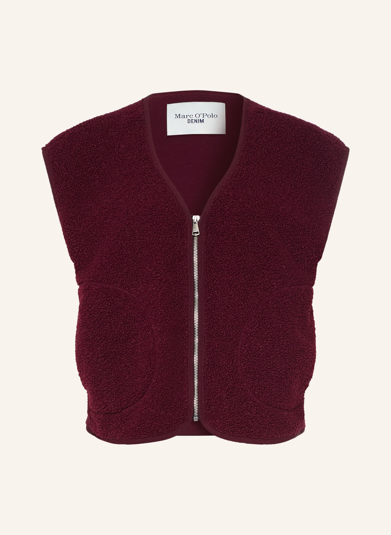 Marc O'Polo DENIM Plush Vest: DARK RED