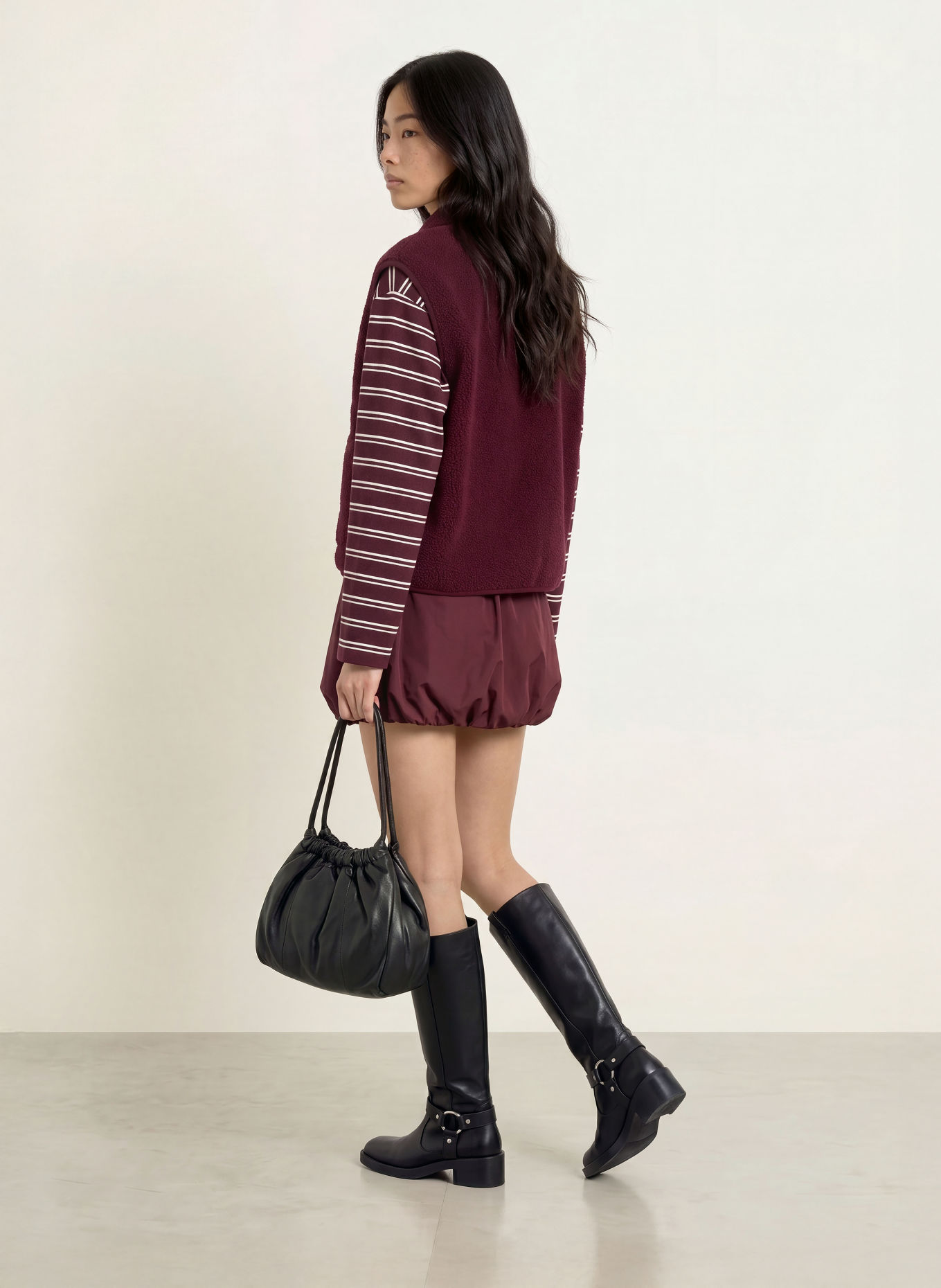 Marc O'Polo DENIM Plush Vest: DARK RED
