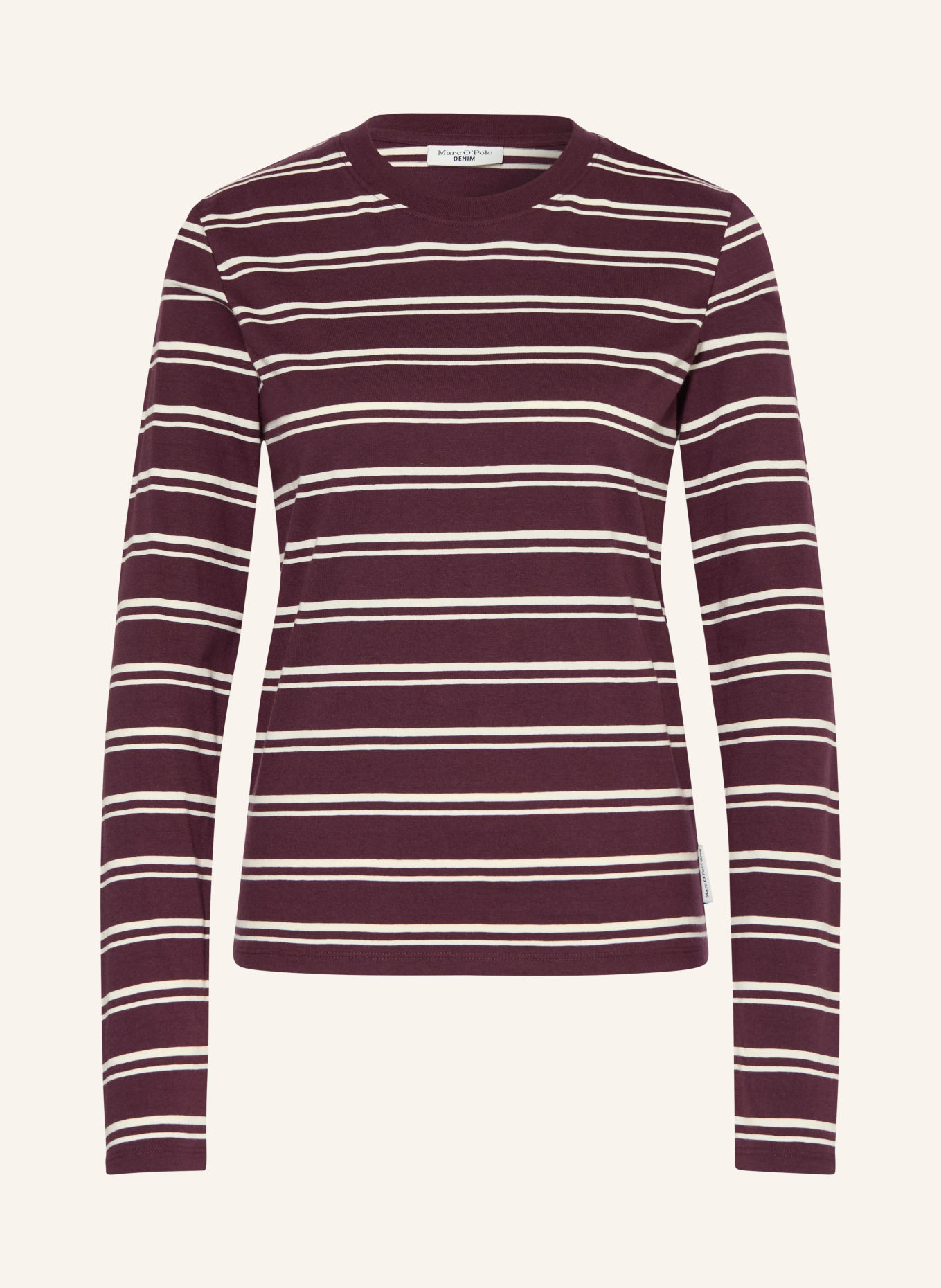 Marc O'Polo DENIM Long-sleeve shirt: DARK RED / WHITE
