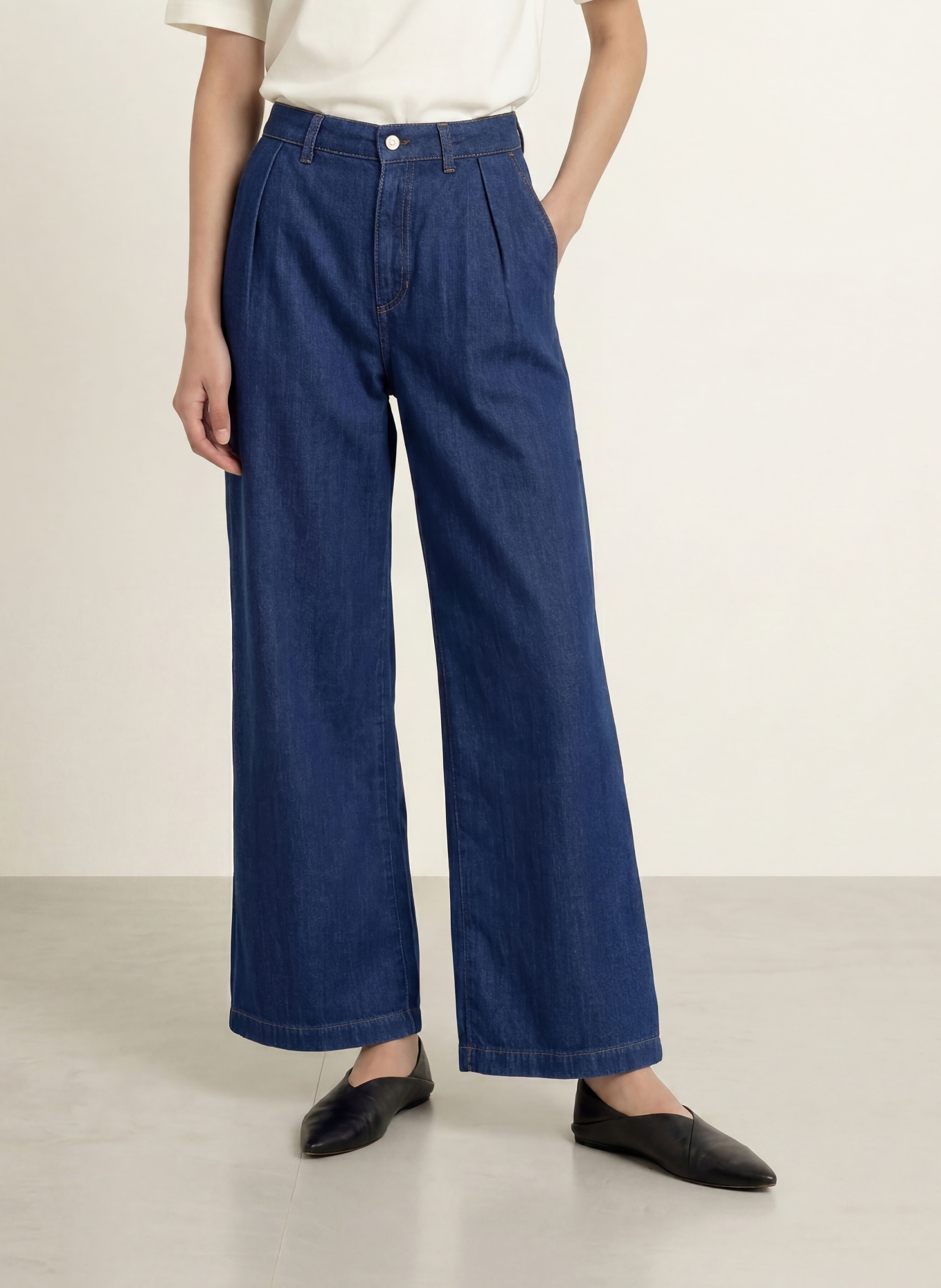 Marc O'Polo DENIM Jean wide leg: 4440 Dark Blue_Multi_01