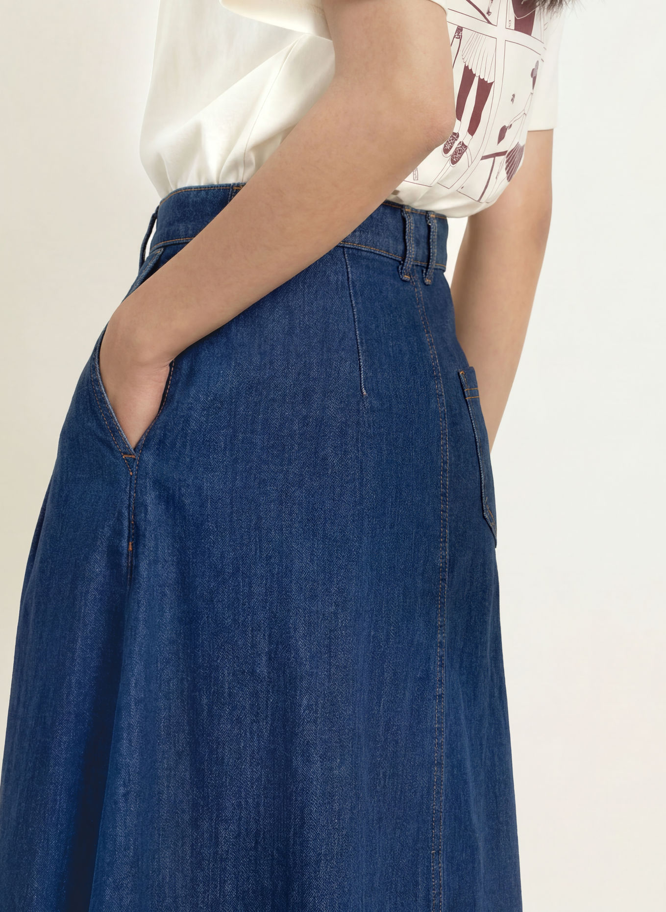 Marc O'Polo DENIM Jeansrock: BLAU