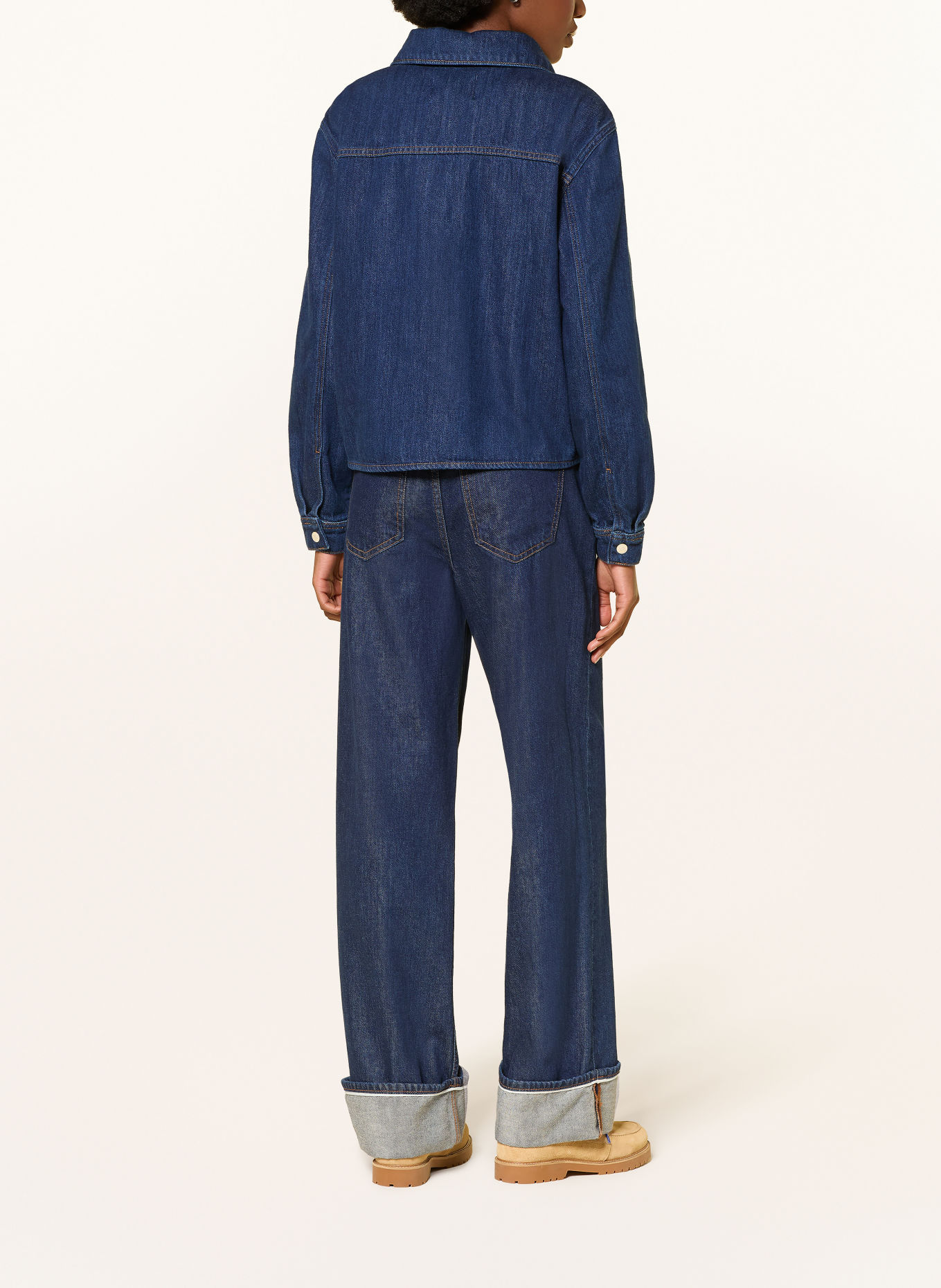 Marc O'Polo DENIM Spijkerjasje met afneembare kraag: 4440 Dark Blue_Multi_01