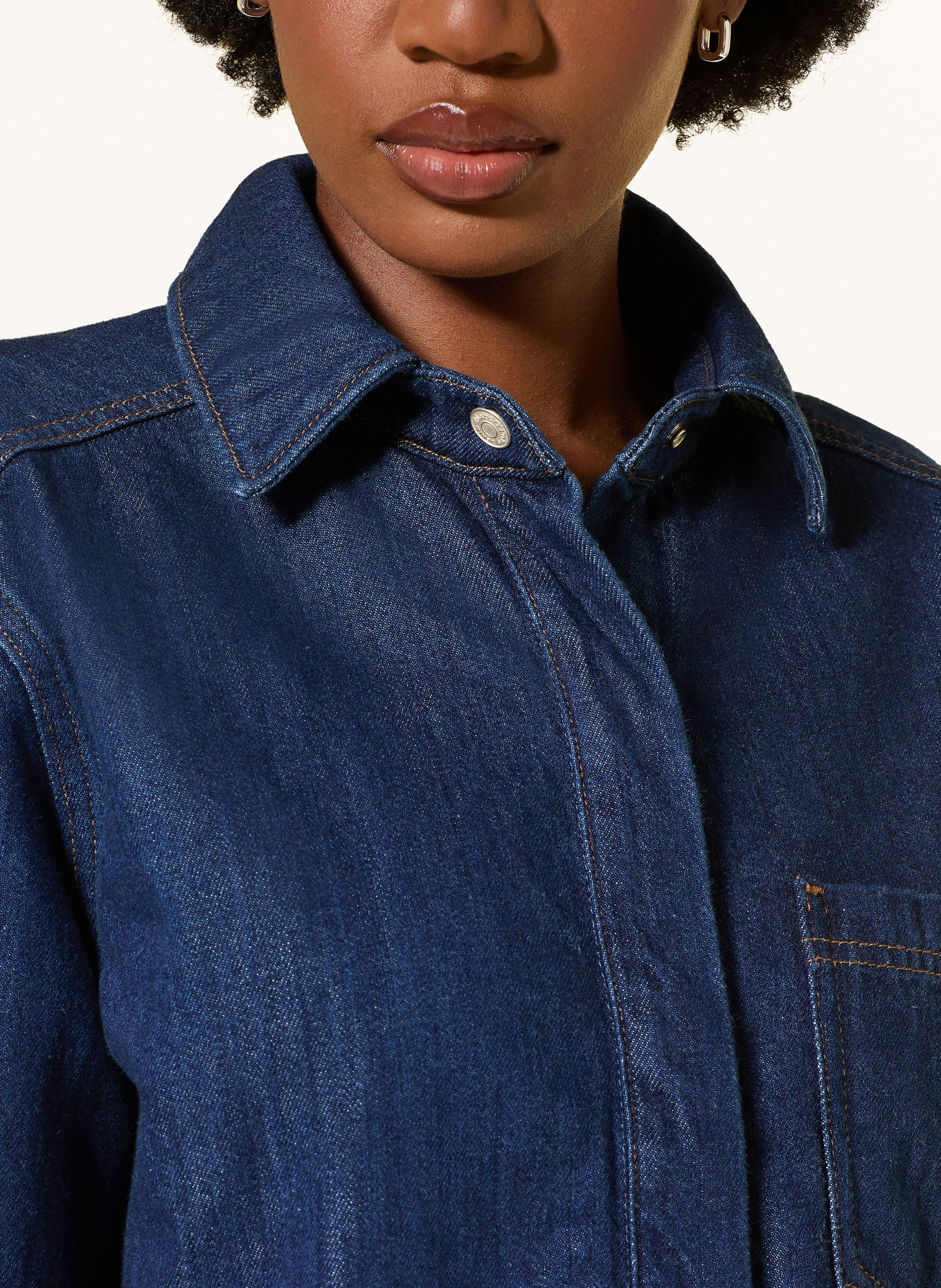 Marc O'Polo DENIM Spijkerjasje met afneembare kraag: 4440 Dark Blue_Multi_01