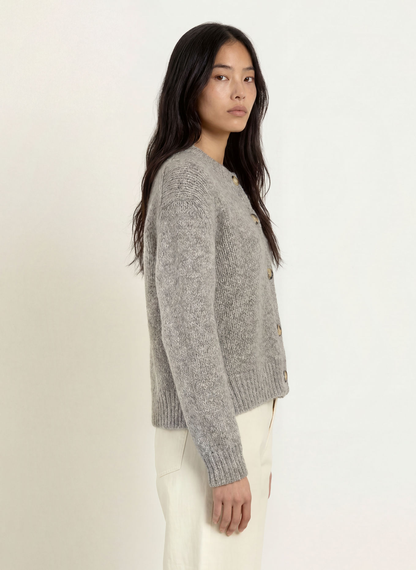 Marc O'Polo DENIM Strickjacke: GRAU