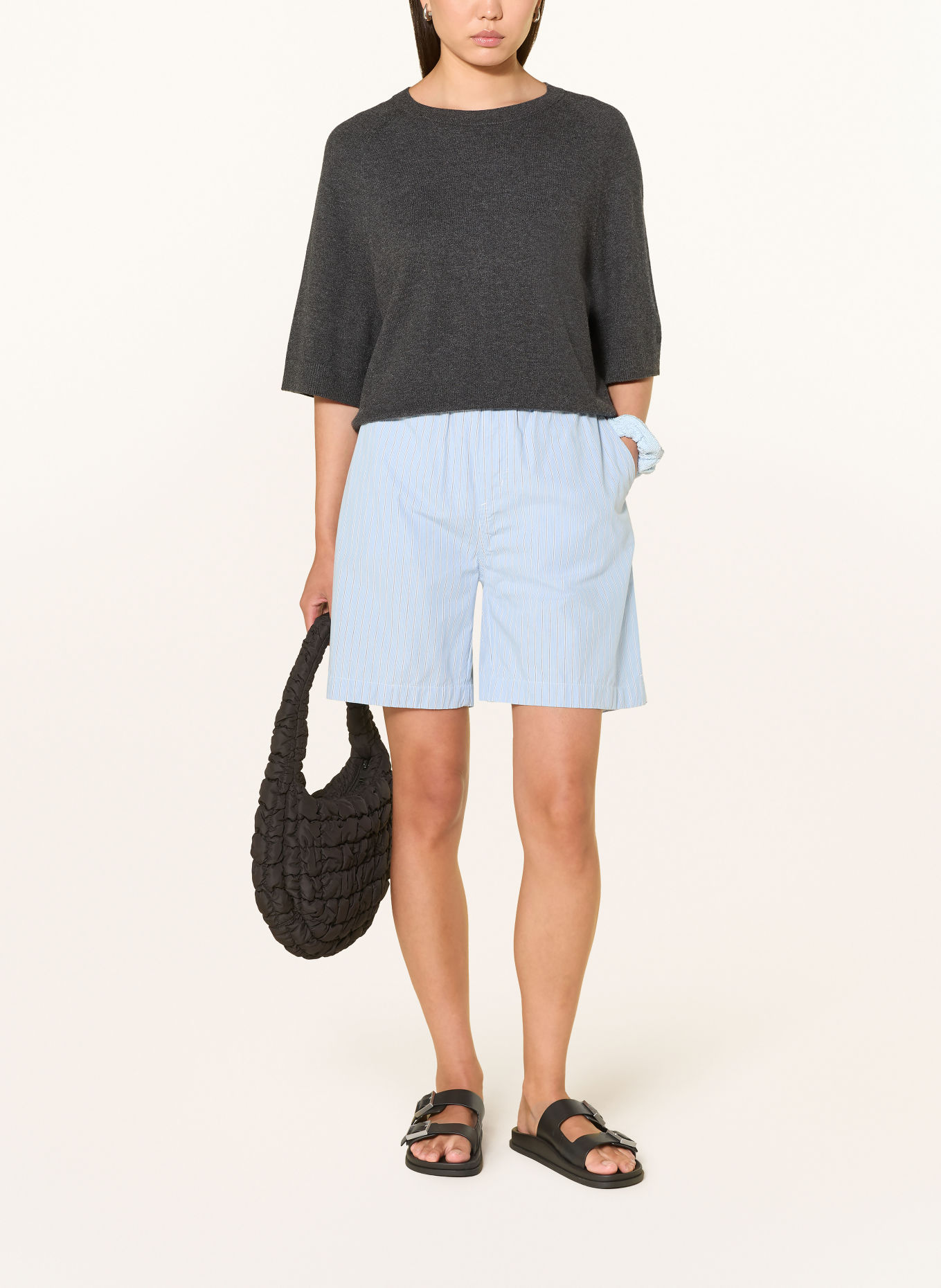 Marc O'Polo DENIM Sweater with 3/4 sleeves: DARK GRAY