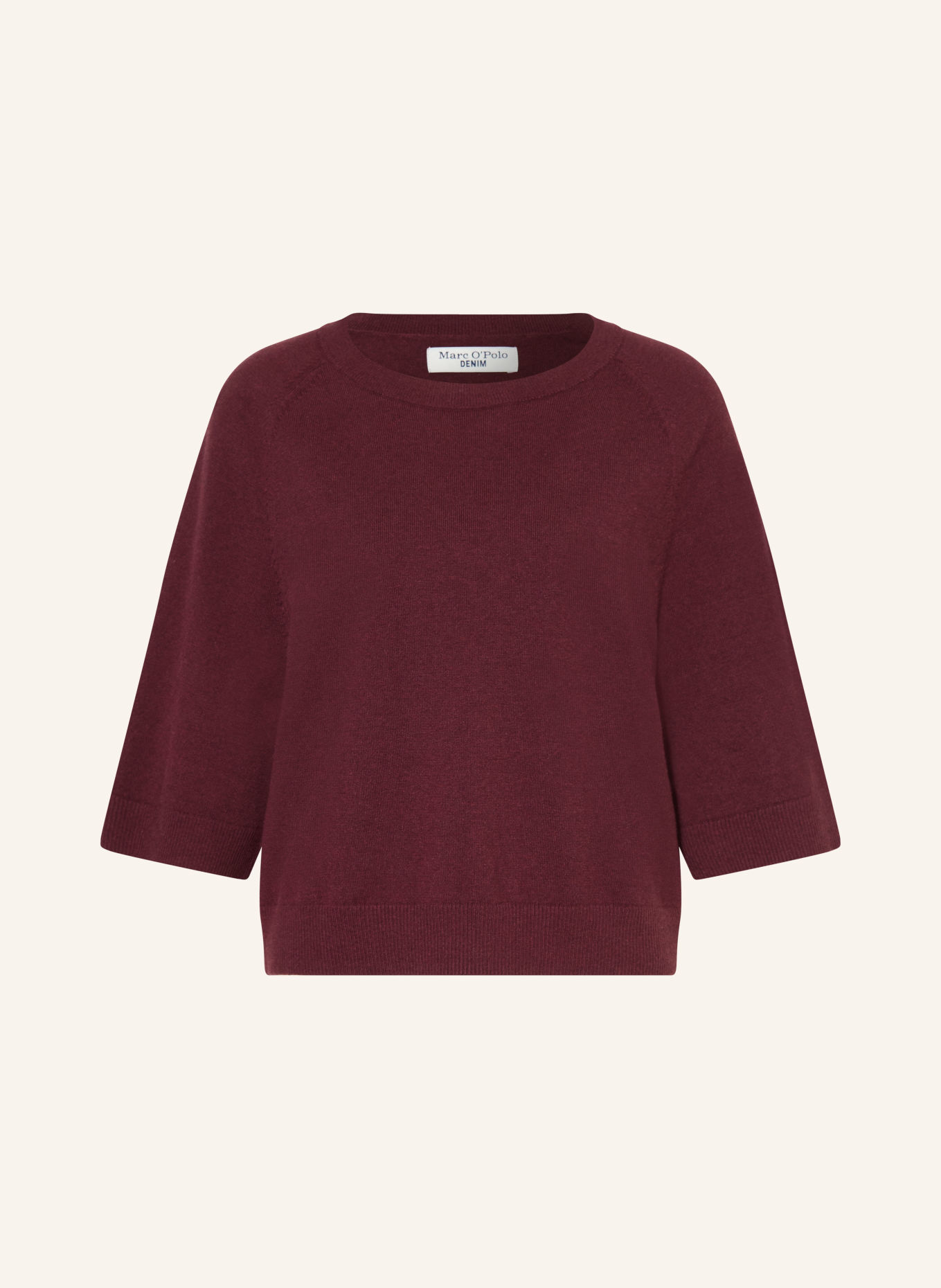 Marc O'Polo DENIM Sweater with 3/4 sleeves: DARK RED