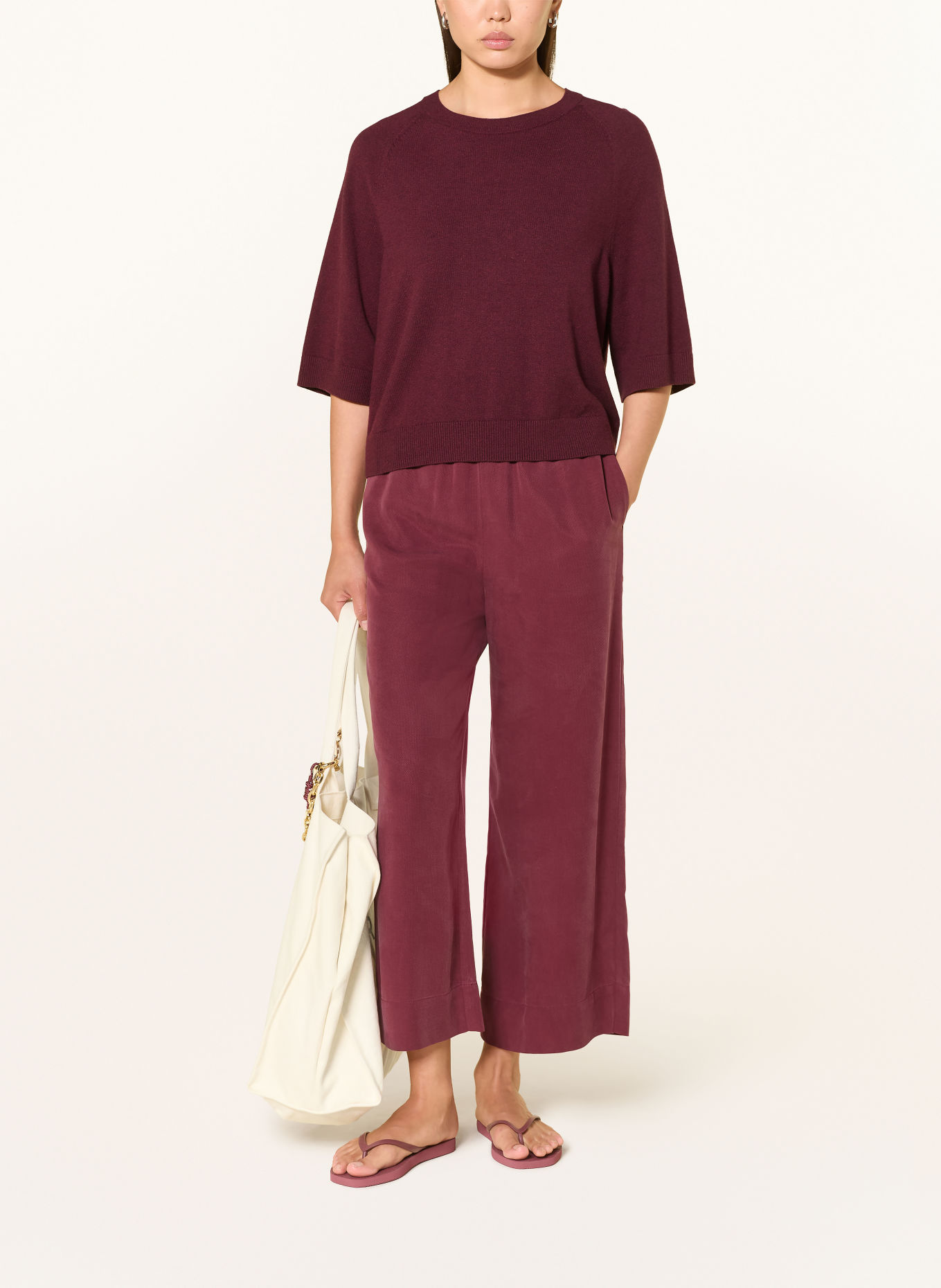 Marc O'Polo DENIM Sweater with 3/4 sleeves: DARK RED