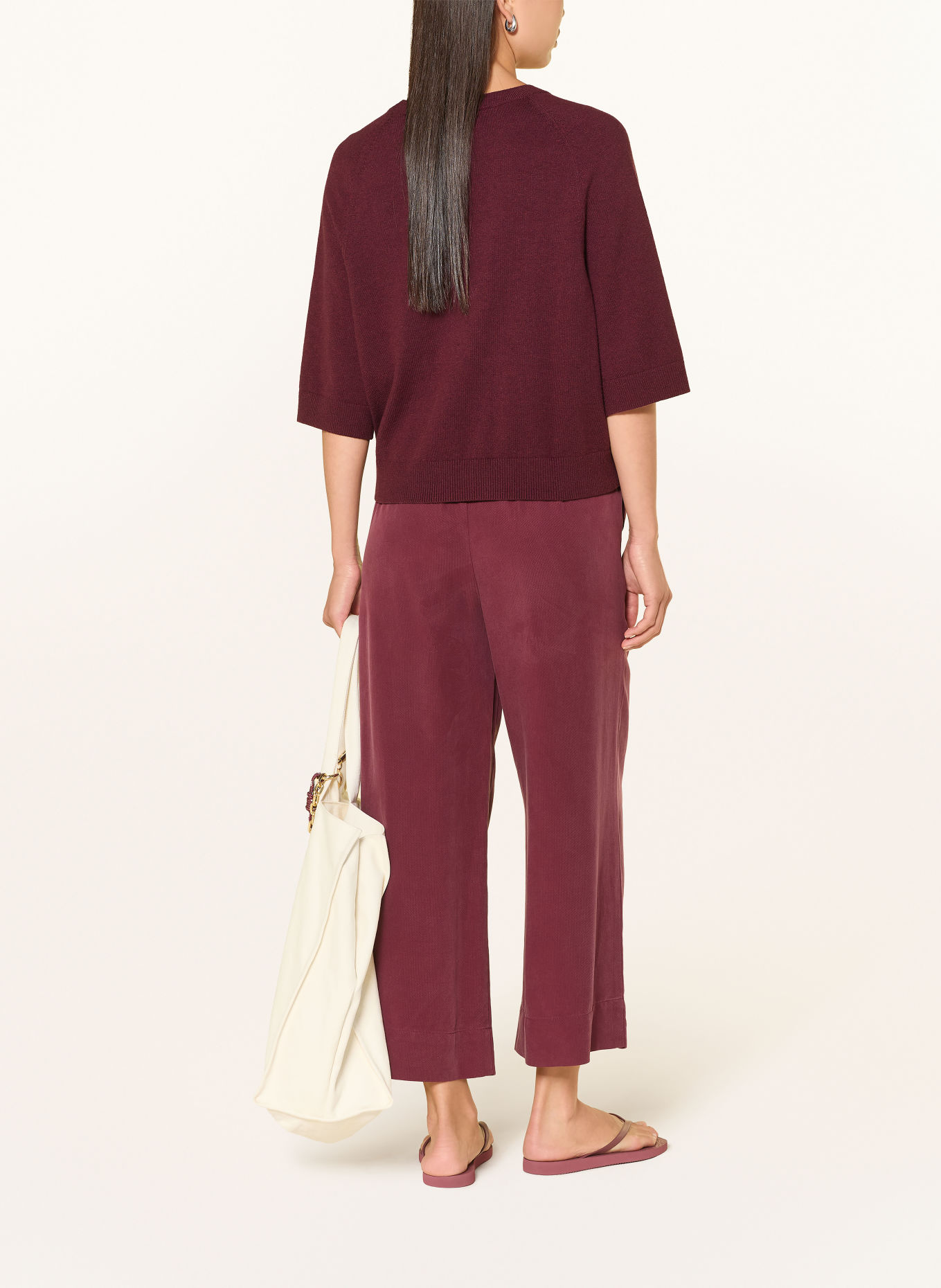Marc O'Polo DENIM Sweater with 3/4 sleeves: DARK RED