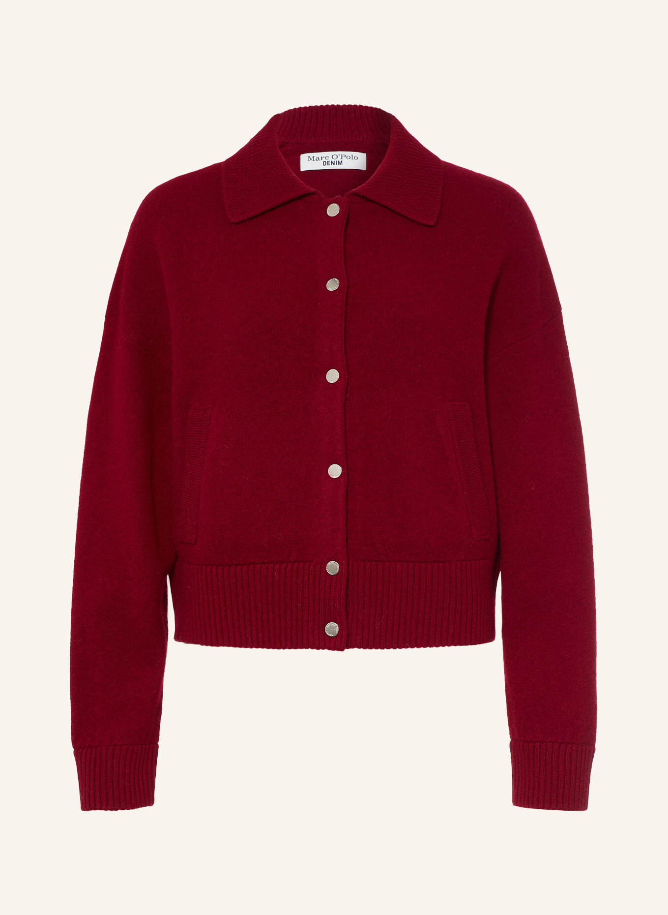 Marc O'Polo DENIM Strickjacke: DUNKELROT