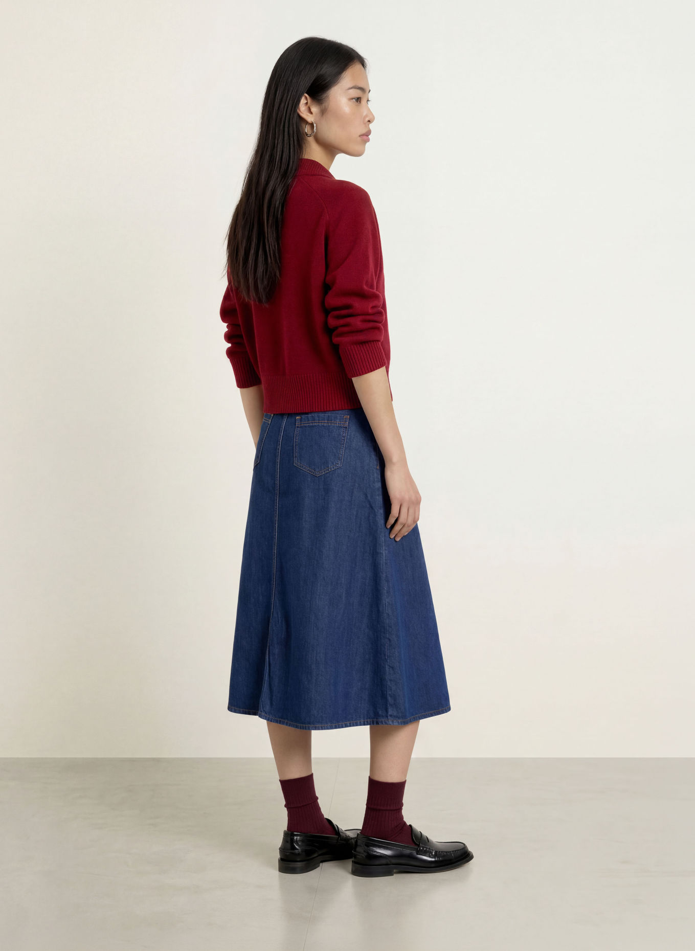 Marc O'Polo DENIM Strickjacke: DUNKELROT