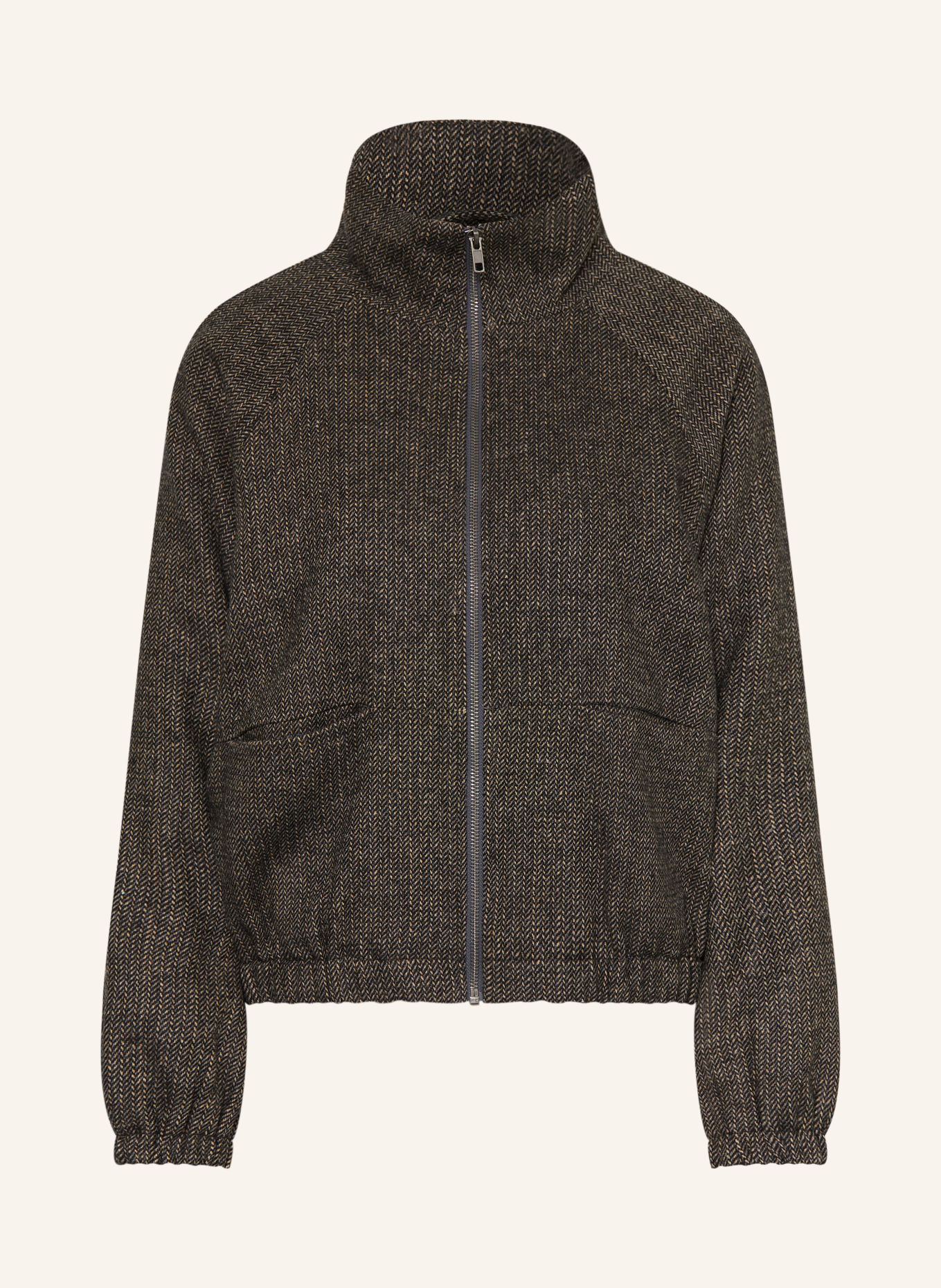 lollys laundry MAELL Bomber jacket: DARK BROWN / BEIGE