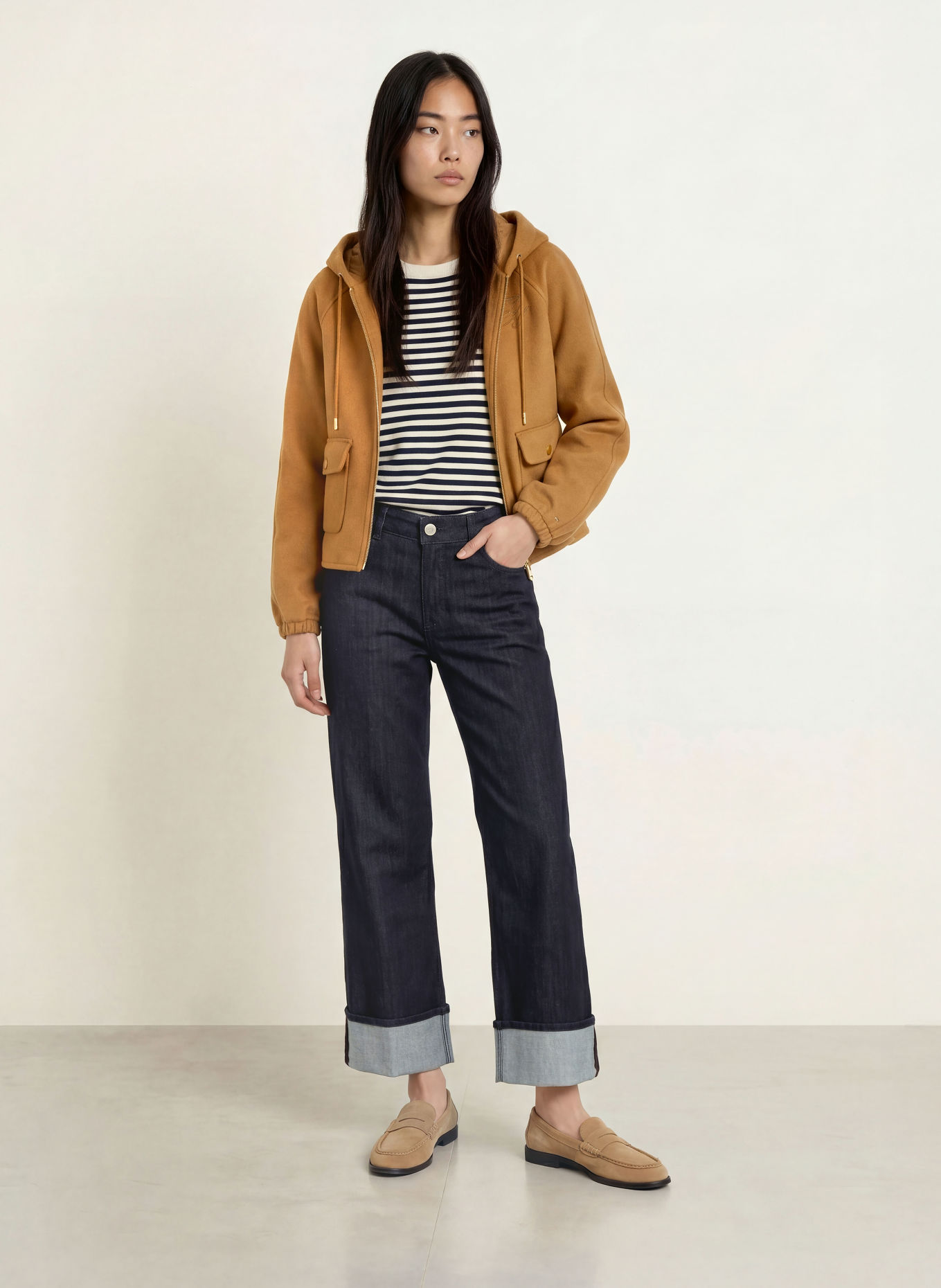TOMMY HILFIGER Jacket: COGNAC