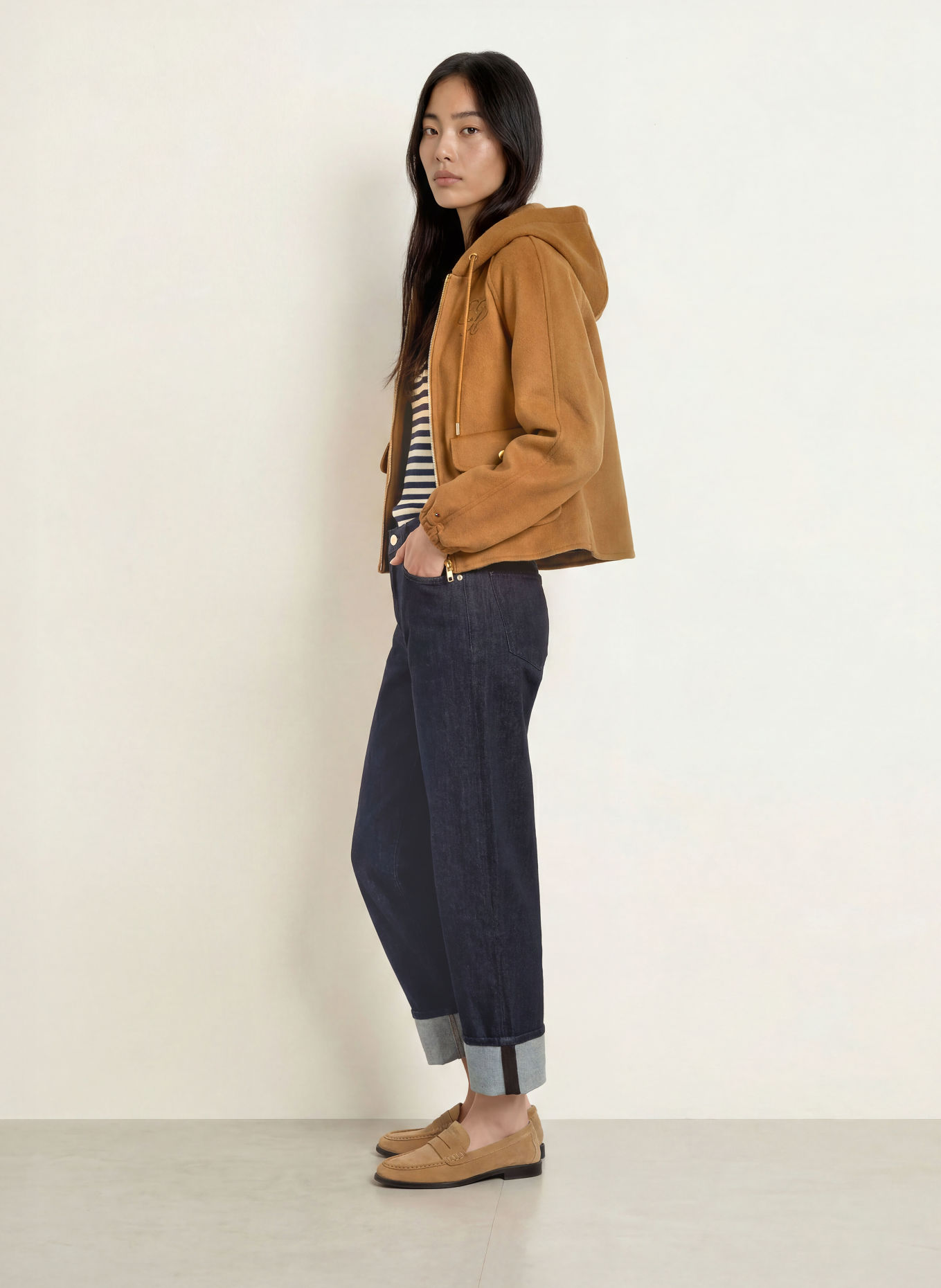 TOMMY HILFIGER Jacket: COGNAC