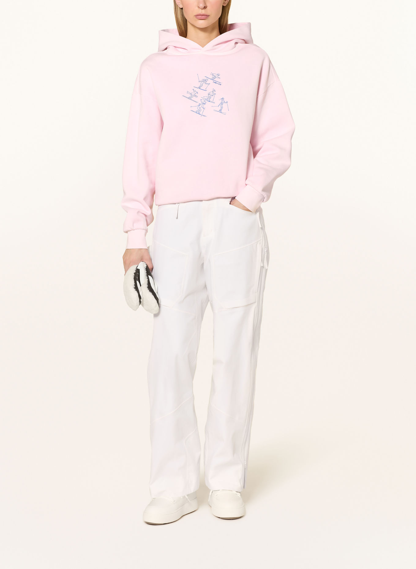 FIRE+ICE Hoodie SIBEL: HELLROSA / BLAU