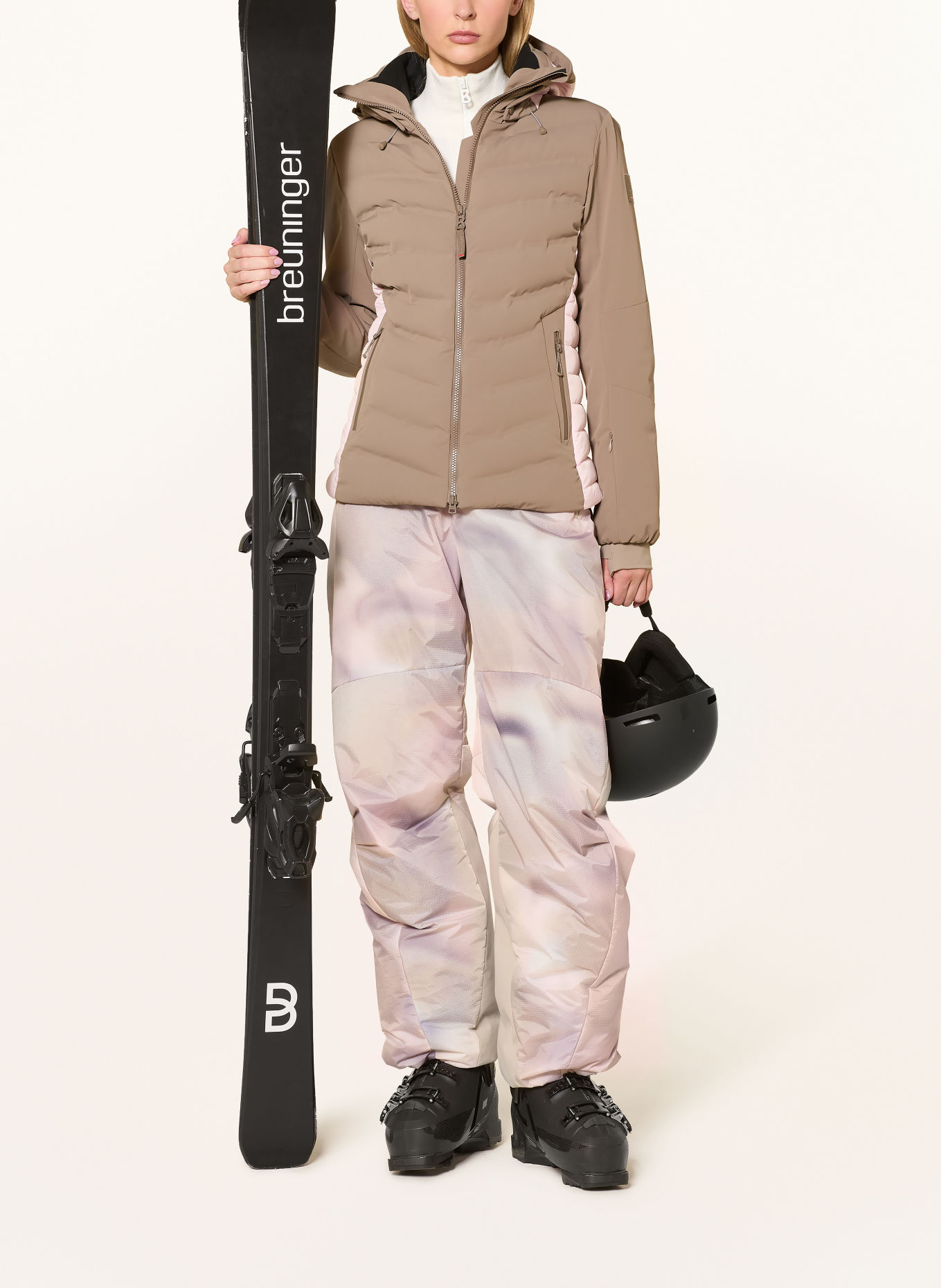 FIRE+ICE Skibroek ELIANI: BEIGE / ROSÉ
