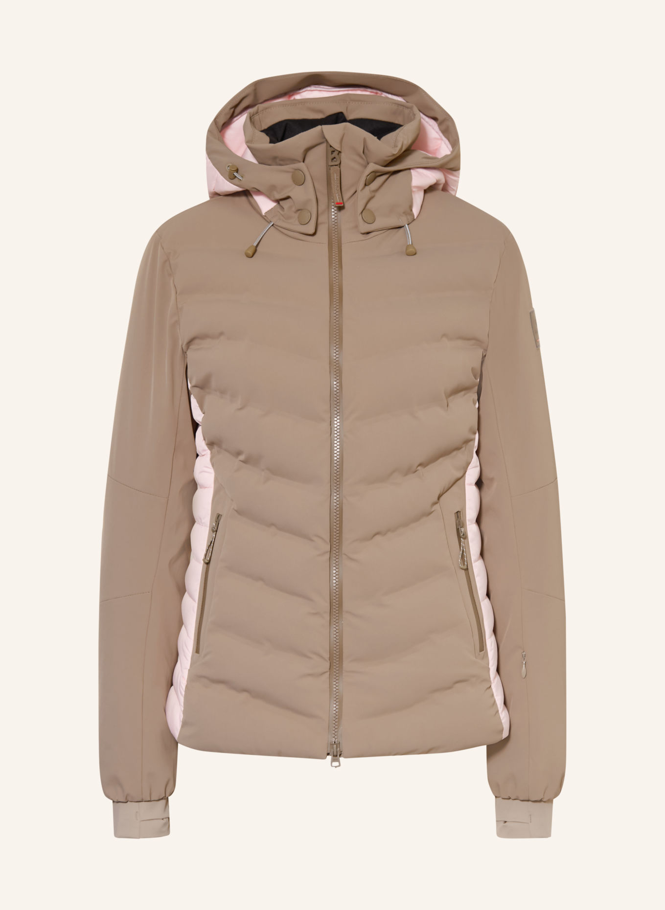 FIRE+ICE JANKA4 Ski Jacket: LIGHT BROWN / LIGHT PINK