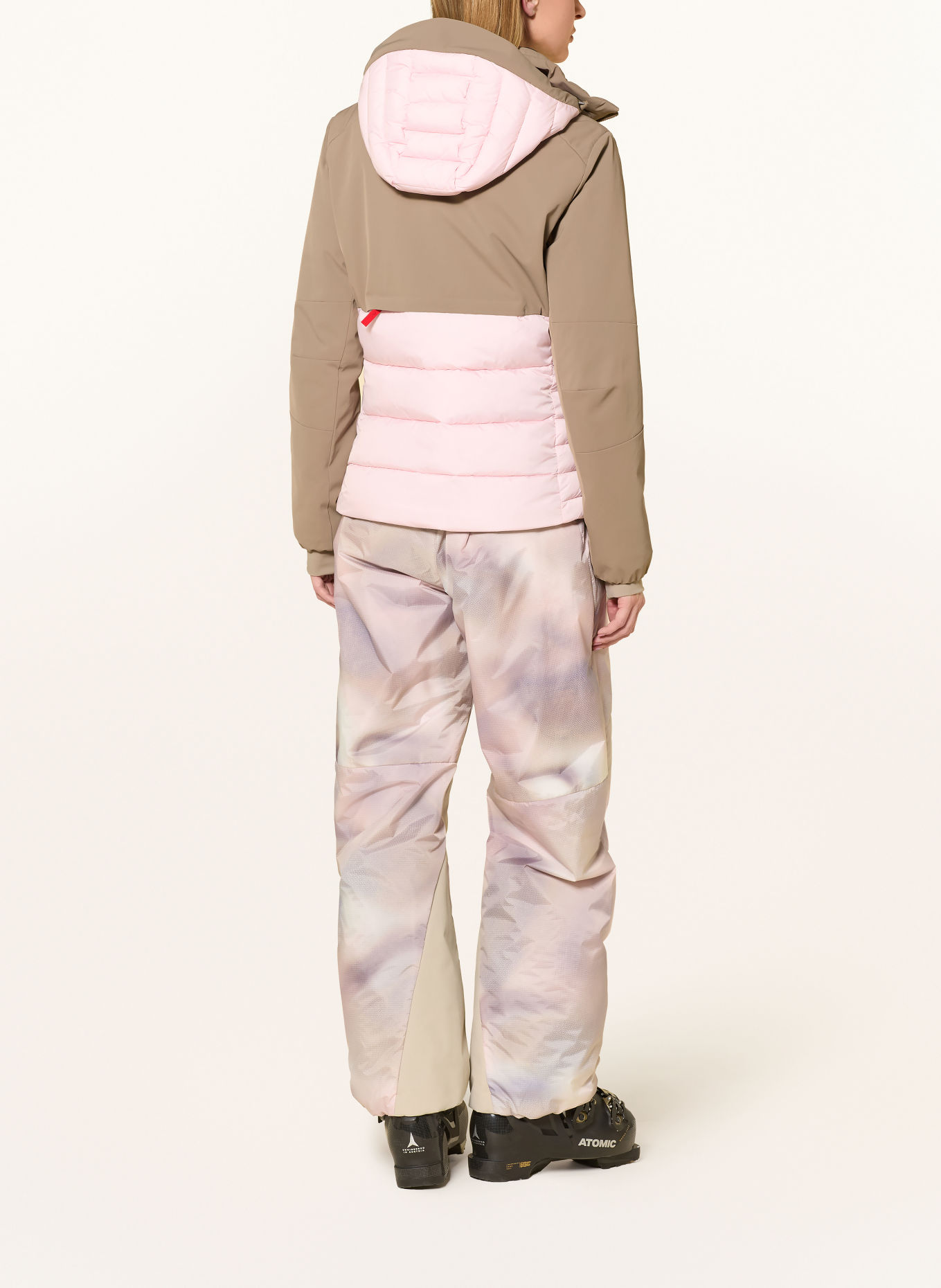 FIRE+ICE JANKA4 Ski Jacket: LIGHT BROWN / LIGHT PINK