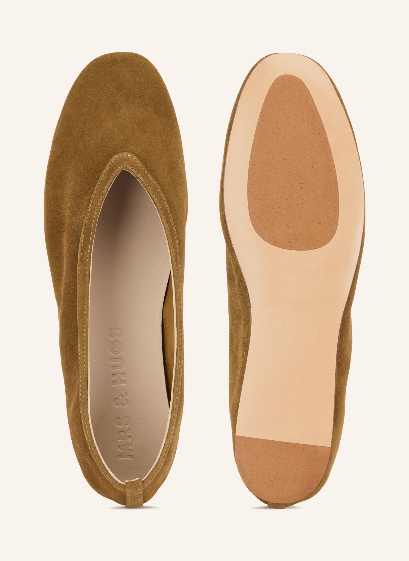 MRS & HUGS Ballerina's: TAUPE