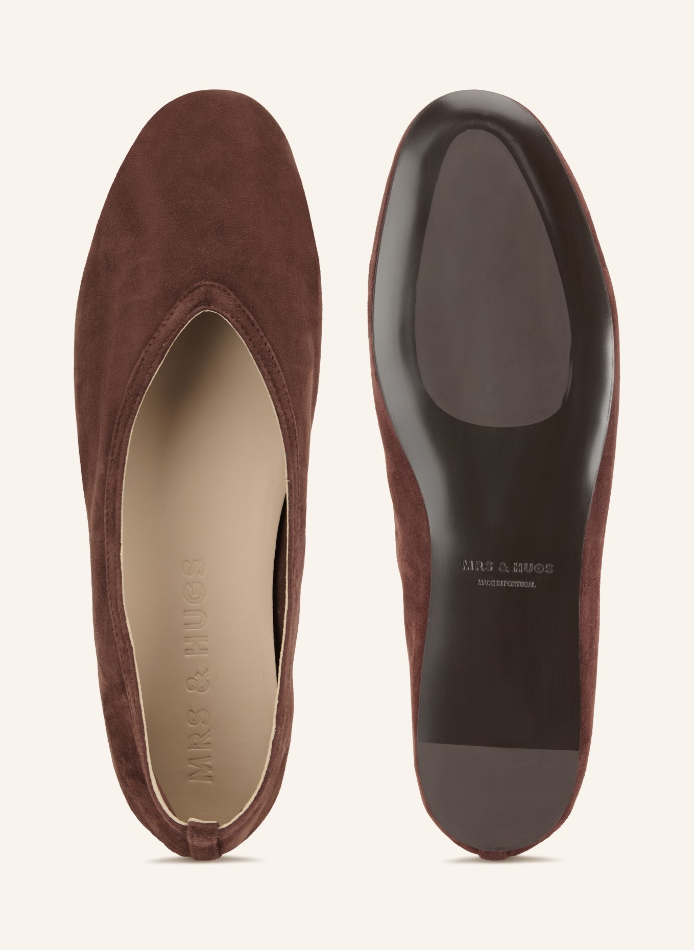 MRS & HUGS Ballerina's: MARRON FONCÉ