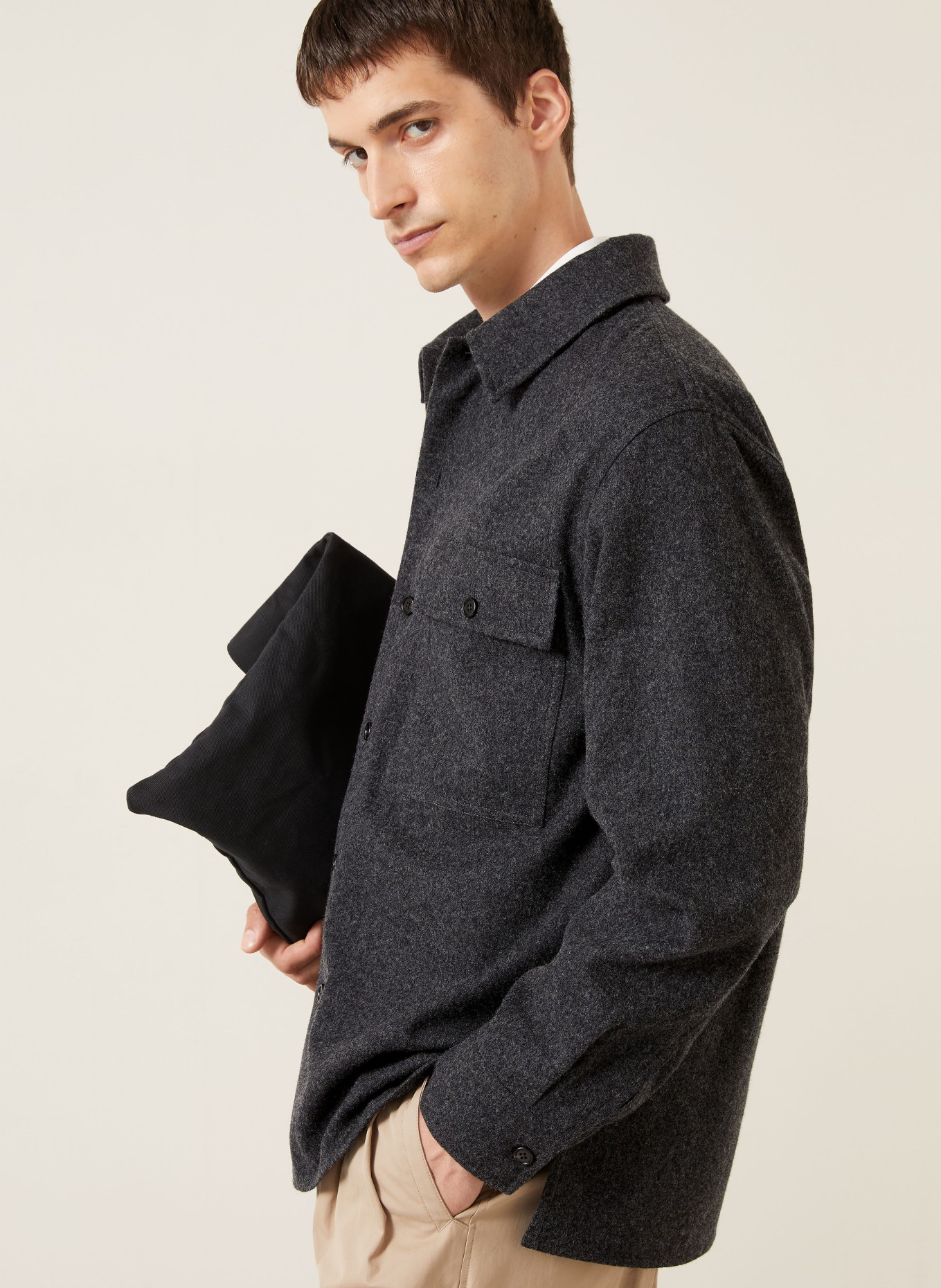 JIL SANDER Surveste: GRIS FONCÉ