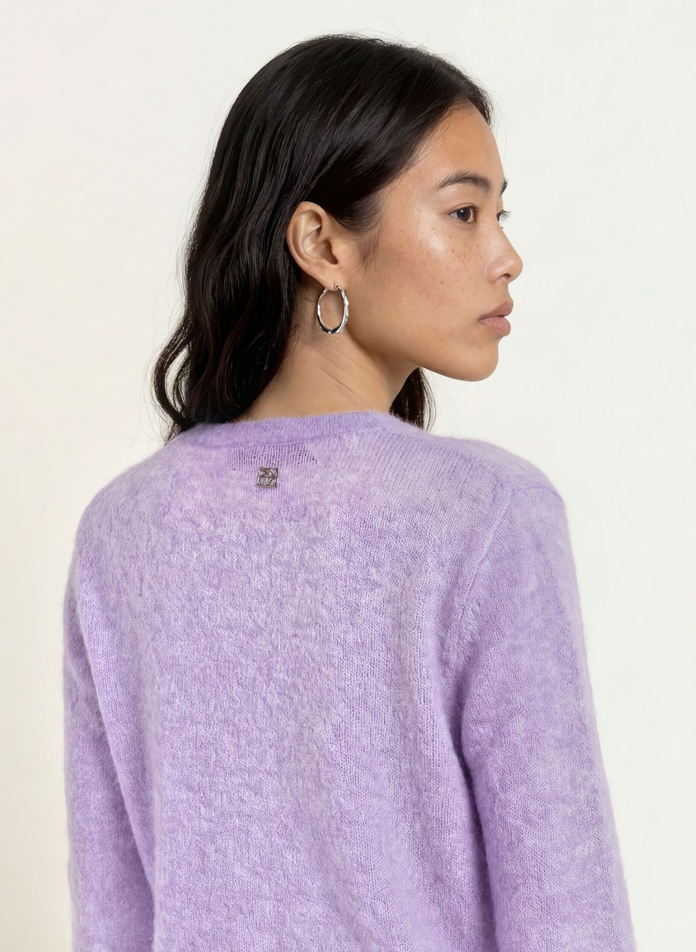 MOS MOSH Sweter MMMAPE SOPHIA: JASNOFIOLETOWY