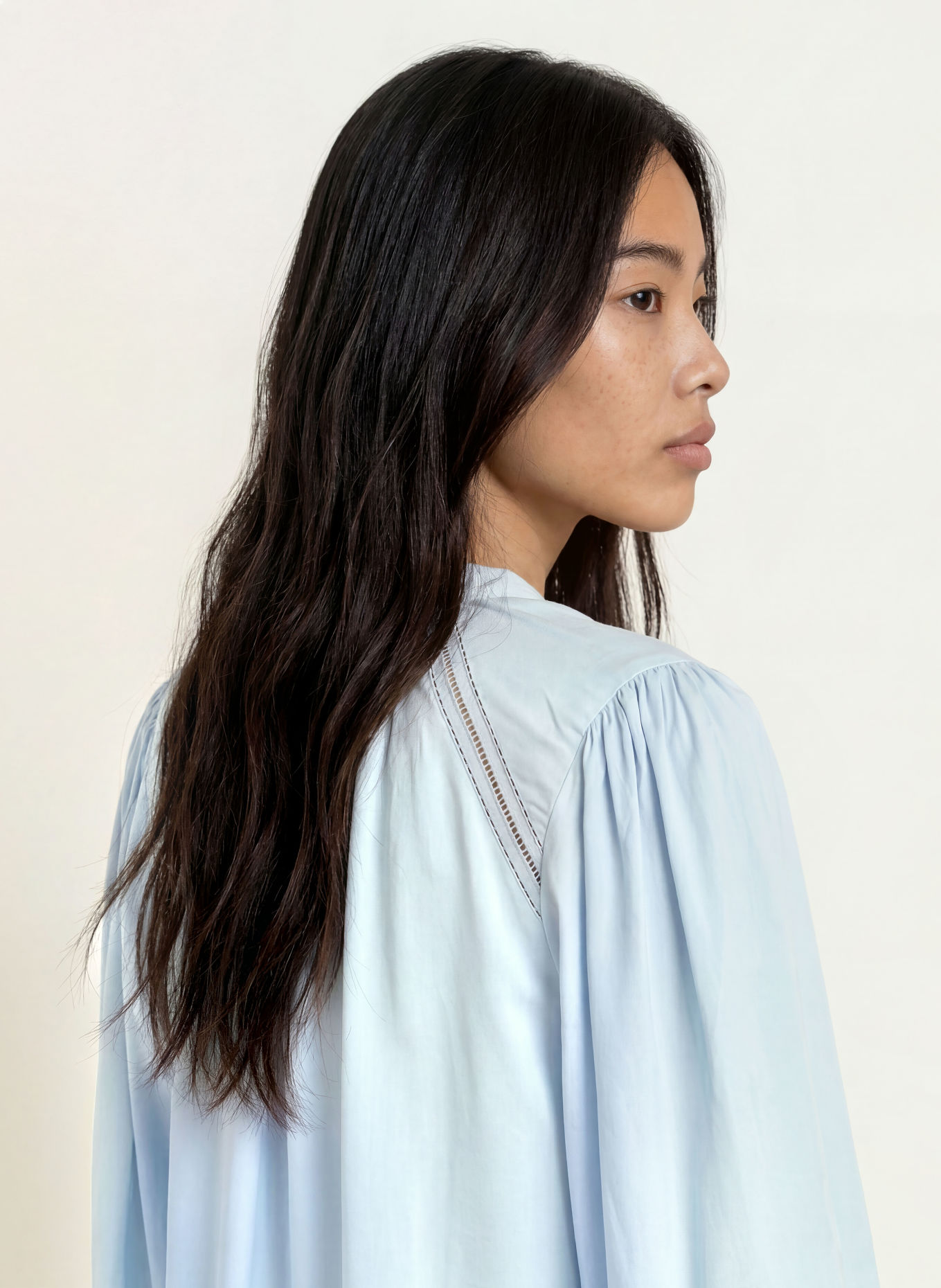 MOS MOSH Blusenshirt MMTAZZIN: HELLBLAU / BRAUN