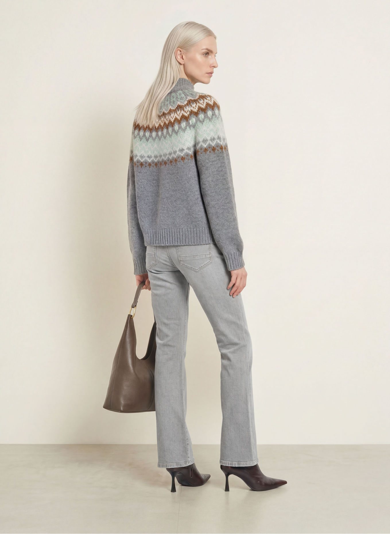 MOS MOSH Jean droit MMCECILIA PERLA à paillettes: 850 GREY