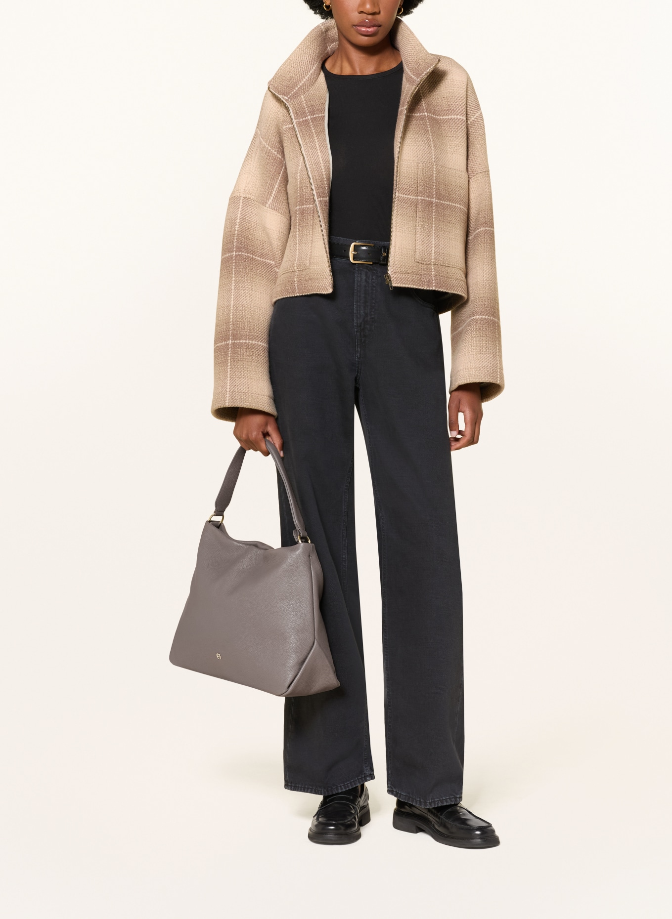 AIGNER PAOLA MEDIUM Bucket bag: DARK GRAY