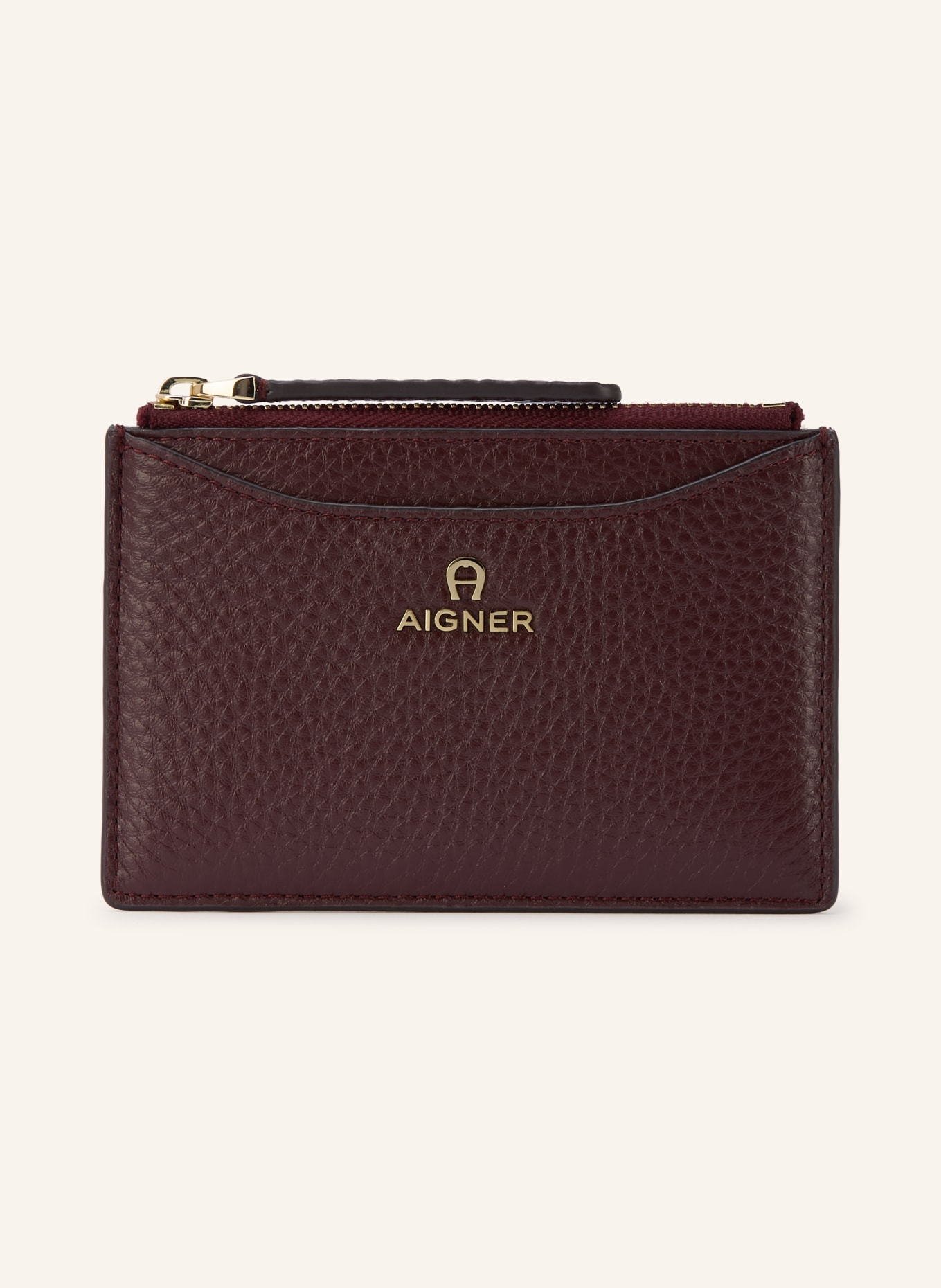 AIGNER Kartenetui MARIKA: DUNKELROT / GOLD
