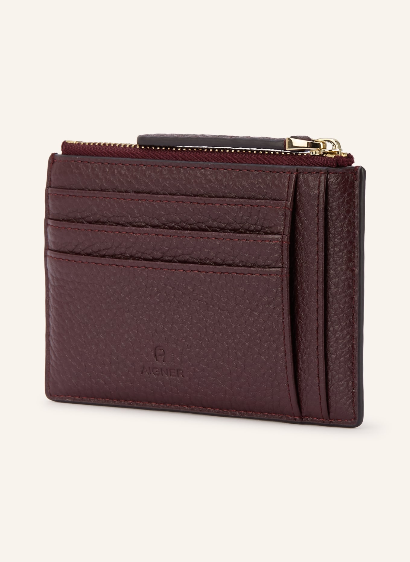 AIGNER Kartenetui MARIKA: DUNKELROT / GOLD