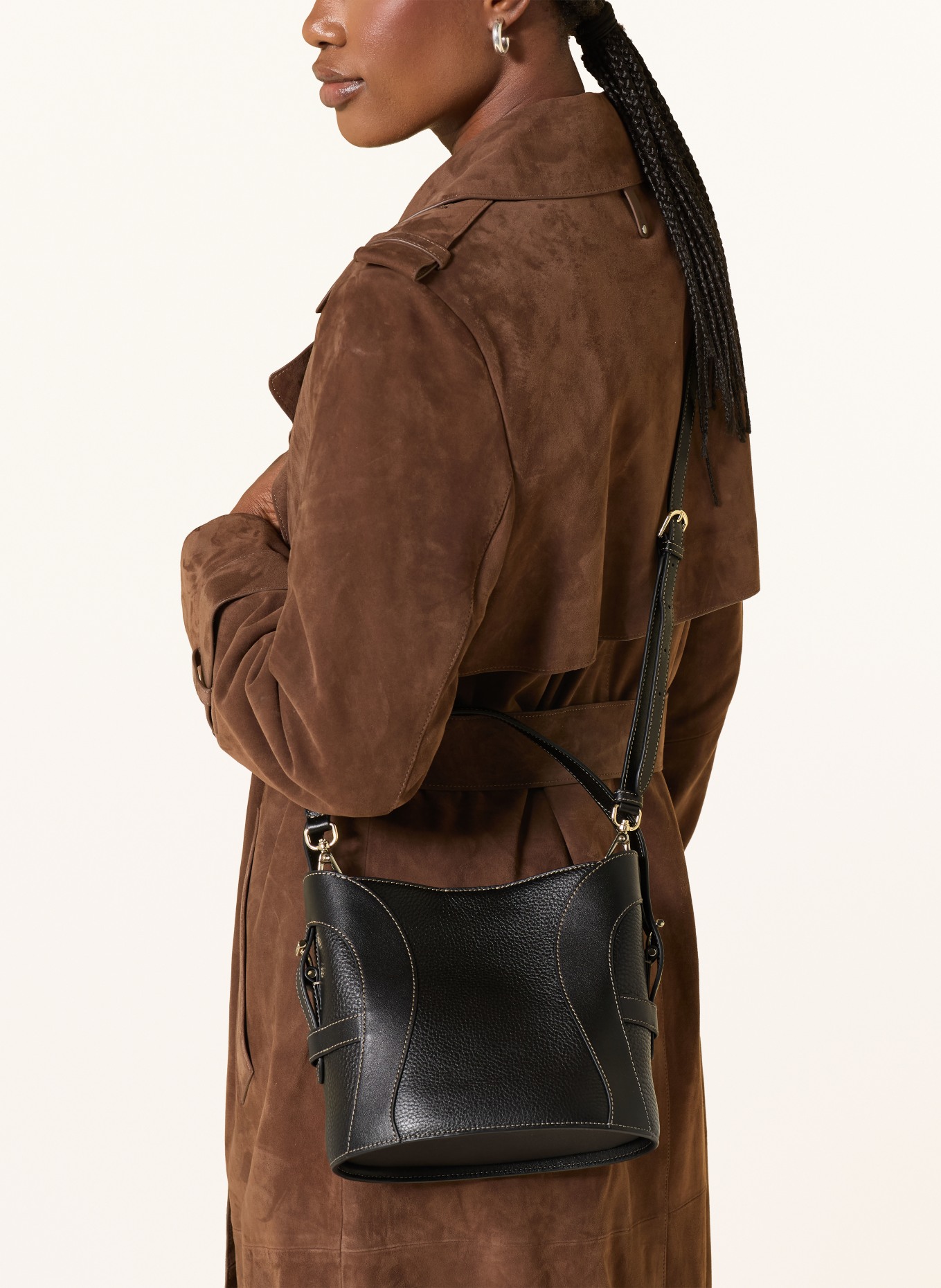 AIGNER Vaková kabelka DEBORAH: ČERNÁ / ZLATÁ