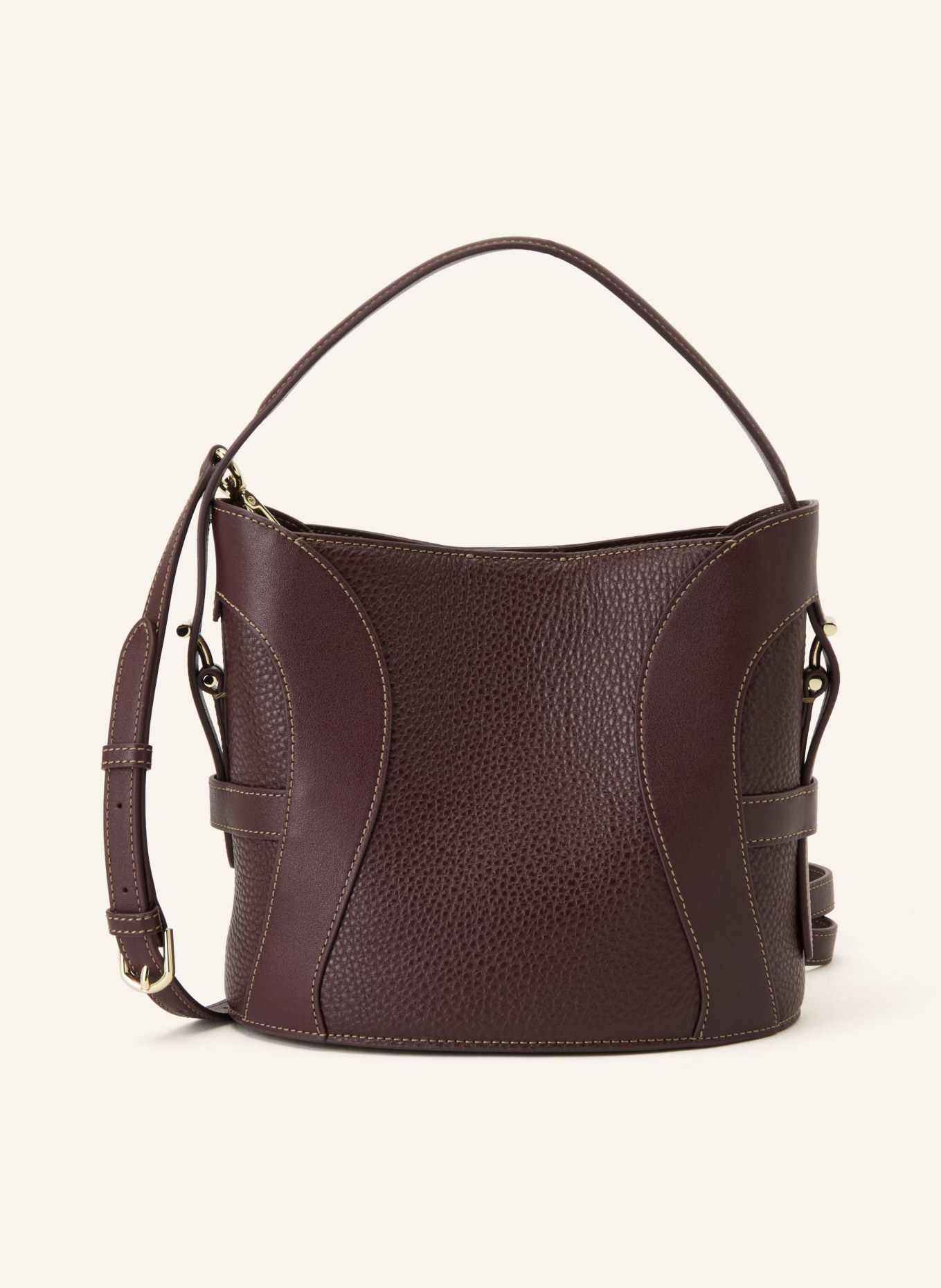 AIGNER Beuteltasche DEBORAH: DUNKELROT / GOLD